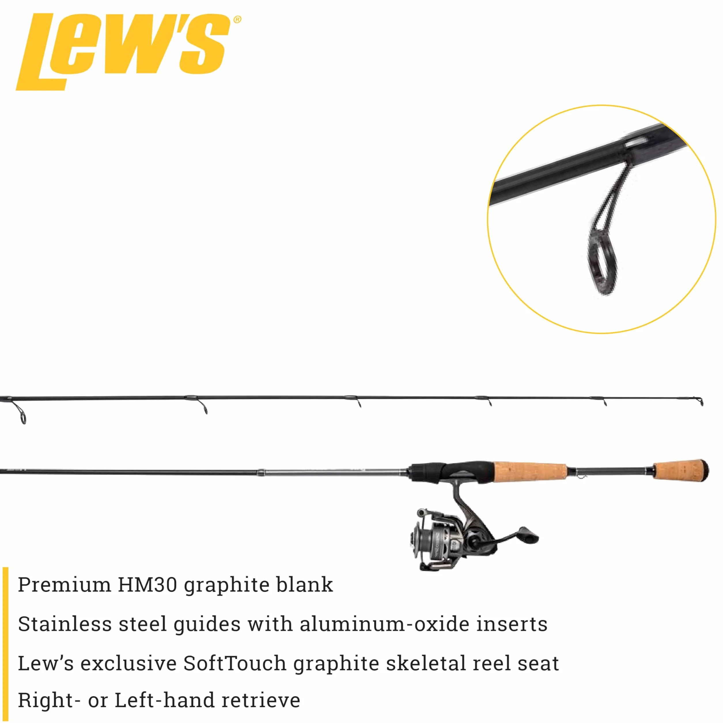 Speed Spin Spinning Reel and Fishing Rod Combo, HM30 Graphite Rod, 9+1 Bearings, Speed Gears