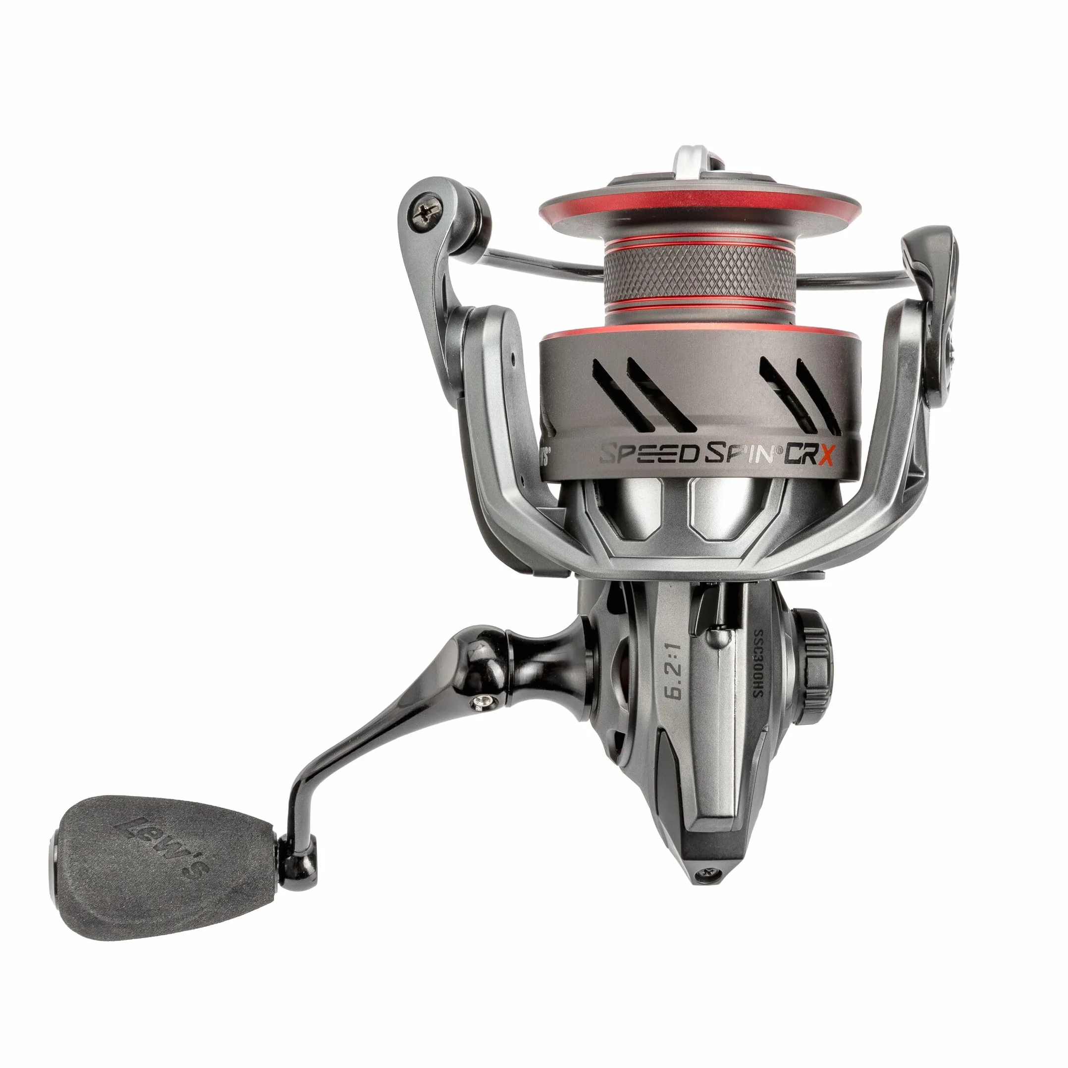 Speed Spin CRX Spinning Fishing Reel, Graphite Frame and Sideplate, Solid Brass Speed Gears