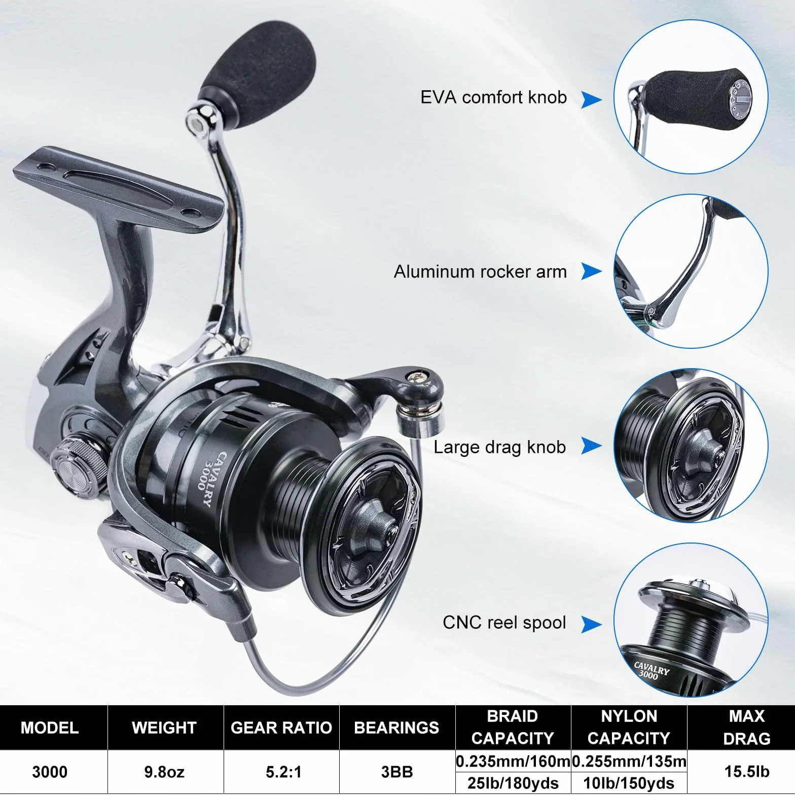 Telescopic Fishing Rod and Reel Combo with Carrier Bag,1.8M-2.7M | Carbon Fiber Pole,5.2:1 Spinning Reel,Line,Pliers,Fish Gripper,Scissors,Lures Set, for Starter Travel Saltwater Freshwater