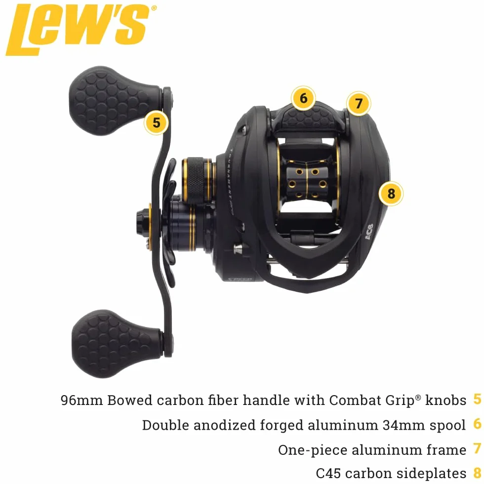 Tournament Pro LFS Speed Spool Baitcast Fishing Reel, Aluminum Frame, Premium 11 Stainless Steel Ball Bearings