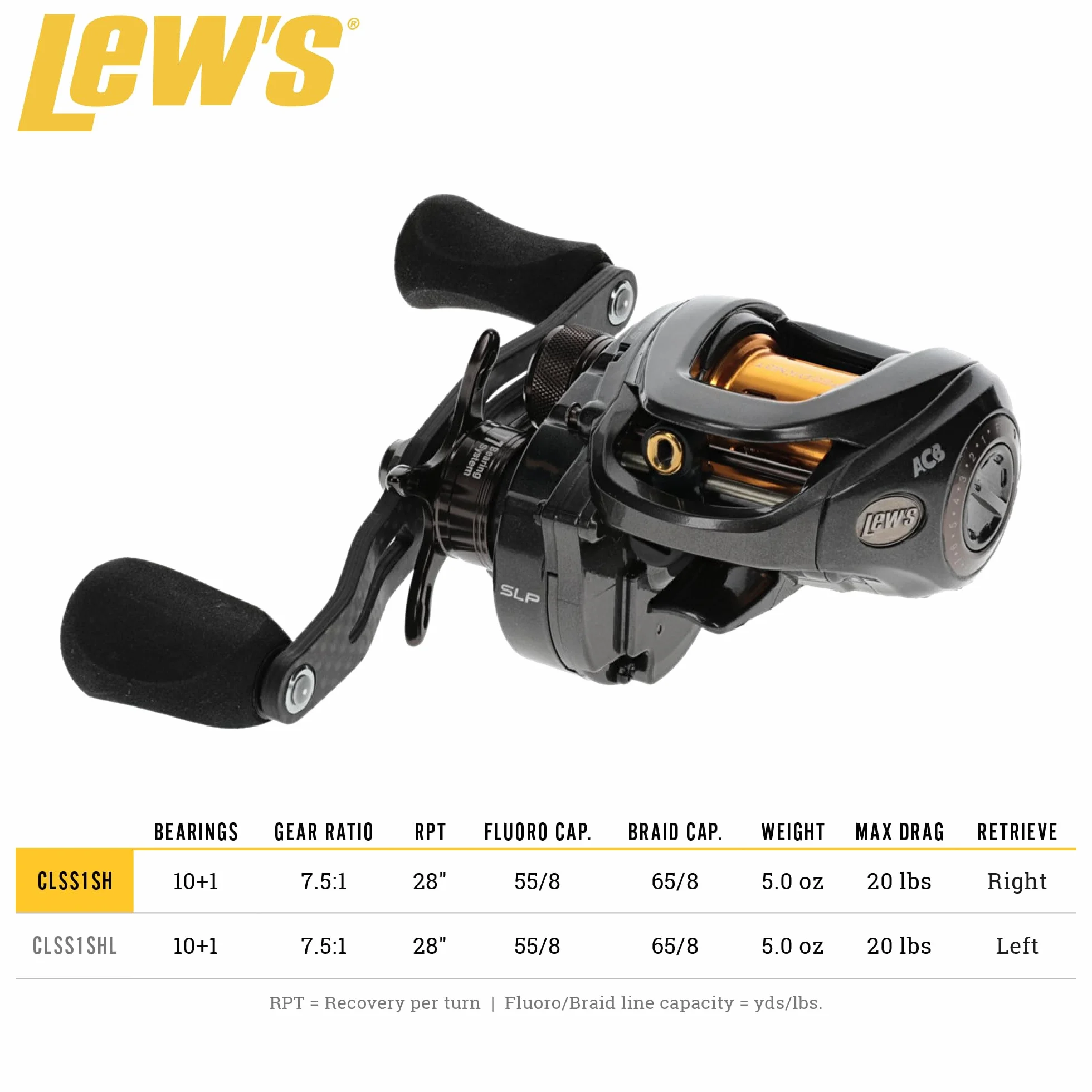 Custom Lite SS Baitcast Fishing Reel, 10+1 Double Shielded Bearings, 7.5:1 Gear Ratio, Super Shallow 30 mm Spool, Tanso Tech Frame, Carbon Fiber Drag, Carbon Gray