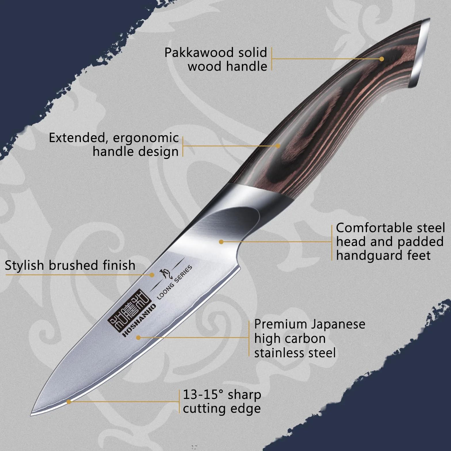 3.75 inch Paring Knife, Ultra Sharp Japanese Kitchen Fruit Knife | Professional Japanese High Carbon Stainless Steel Small Kitchen Knives with Ergonomic Handle