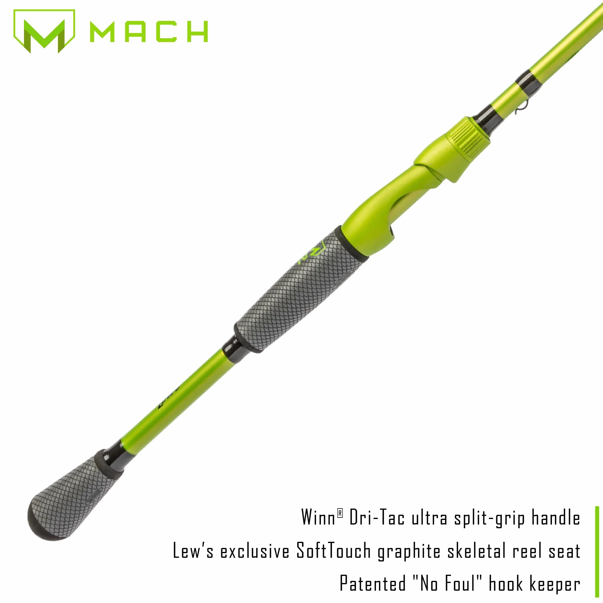 MACH Jacked Baitcast Reel and Fishing Rod Combo, HM50 Graphite Rod, Tanso Tech Reel Frame and Sideplate, Carbon Fiber Drag System, 7.5:1 Gear Ratio