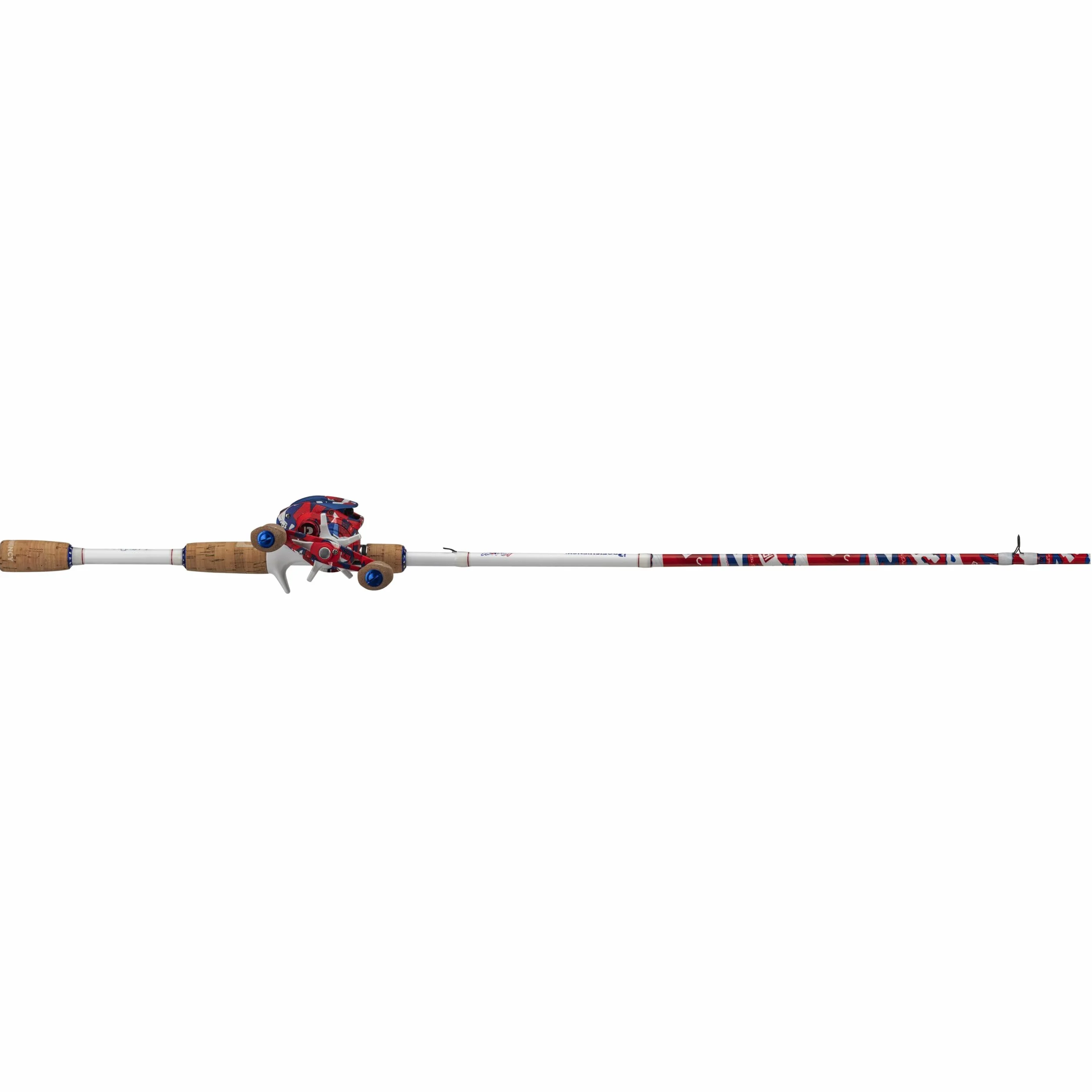 Krazy Americana Baitcast Combo with 7' 1pc Medium Heavy IM7 Graphite Rod and Cork Grips