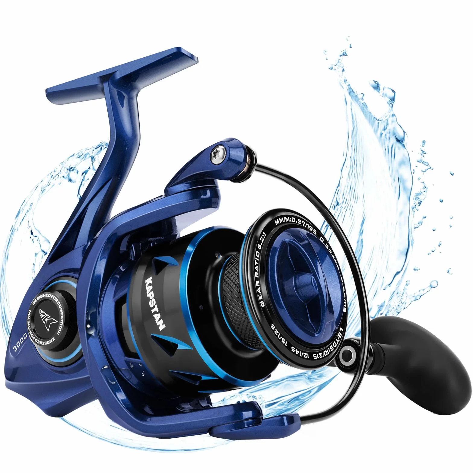 Saltwater Spinning Fishing Reels | Max Drag: 55 lb, Aluminum Frame, IPX6 Waterproof, Corrosion-Resistant Bearing System, Big Game, For Saltwater