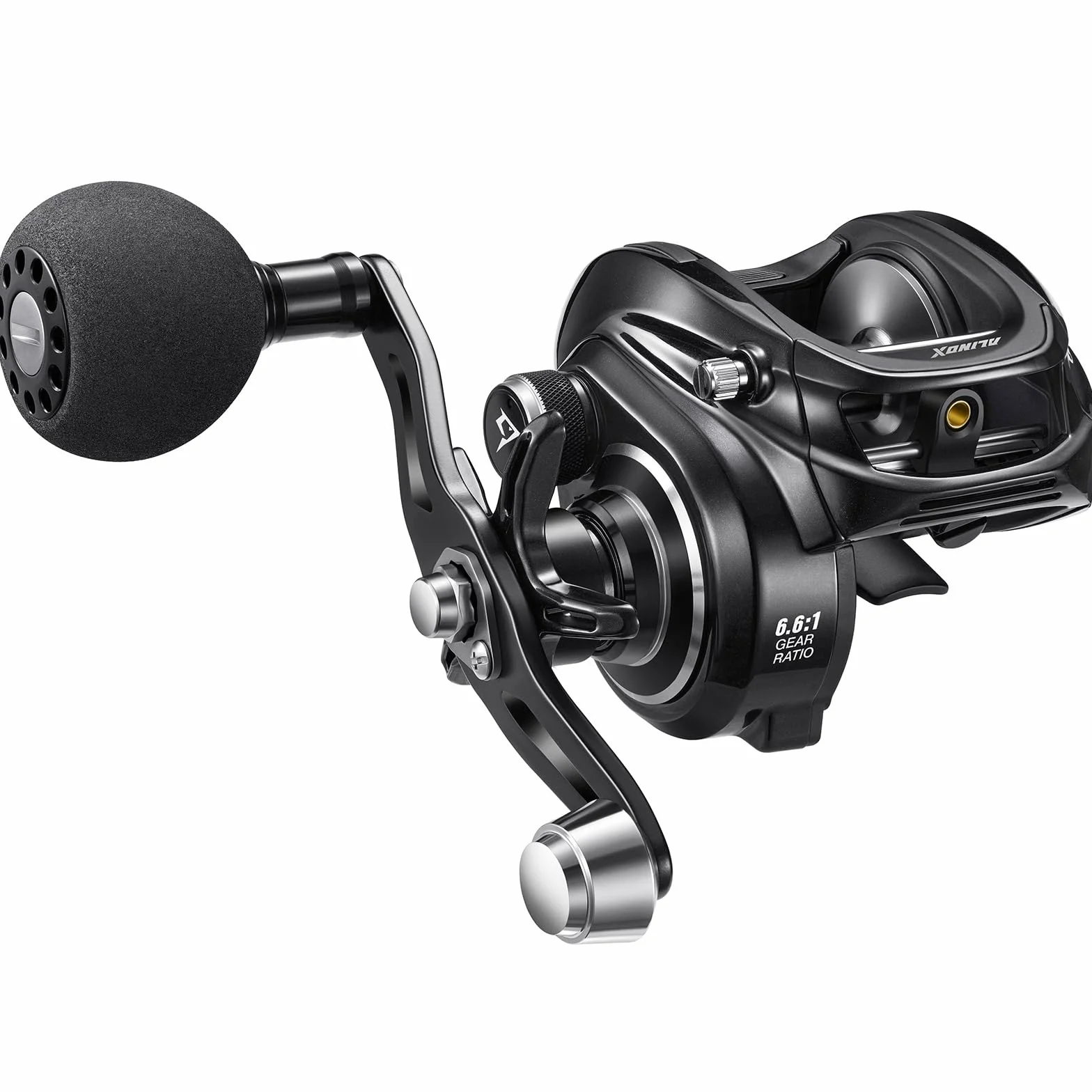 Alinox 300 Baitcasting Reel, 33LB Drag, Aluminum Frame | Freshwater saltwater, 6.6/8.1 ratios, smooth casting, low-profile body