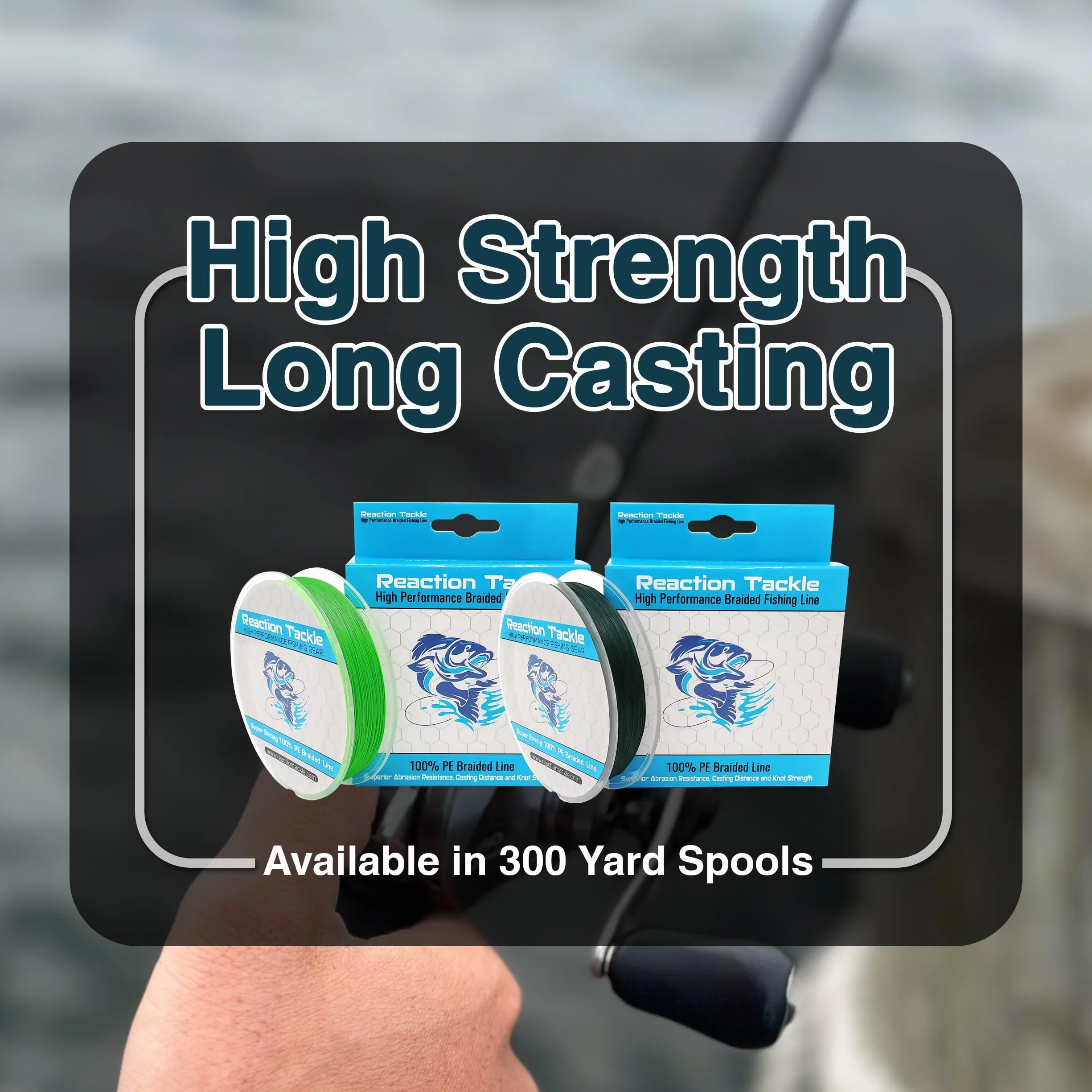 9 Strand Braided Fishing line- High Strength and Long Casting - Smooth with Zero Stretch and Abrasion Resistant- Fresh or Saltwater Fishing