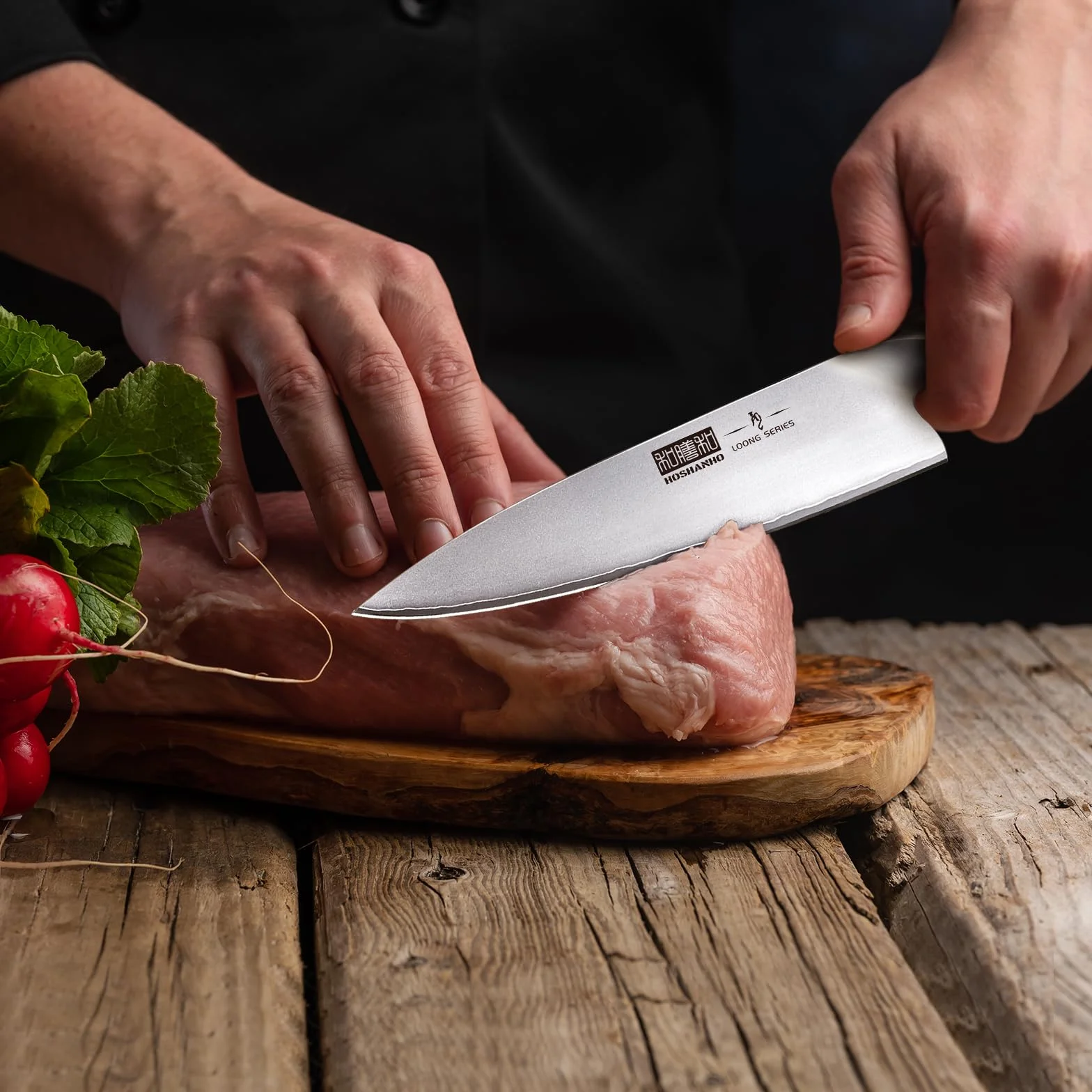 Kitchen Knife in Japanese High Carbon Steel, Professional High-Class Chef's Knife 8 inch, Non-slip Ultra Sharp Cooking Knives with Ergonomic Handle | Multifunctional, 10Cr15CoMoV, Home Gifts