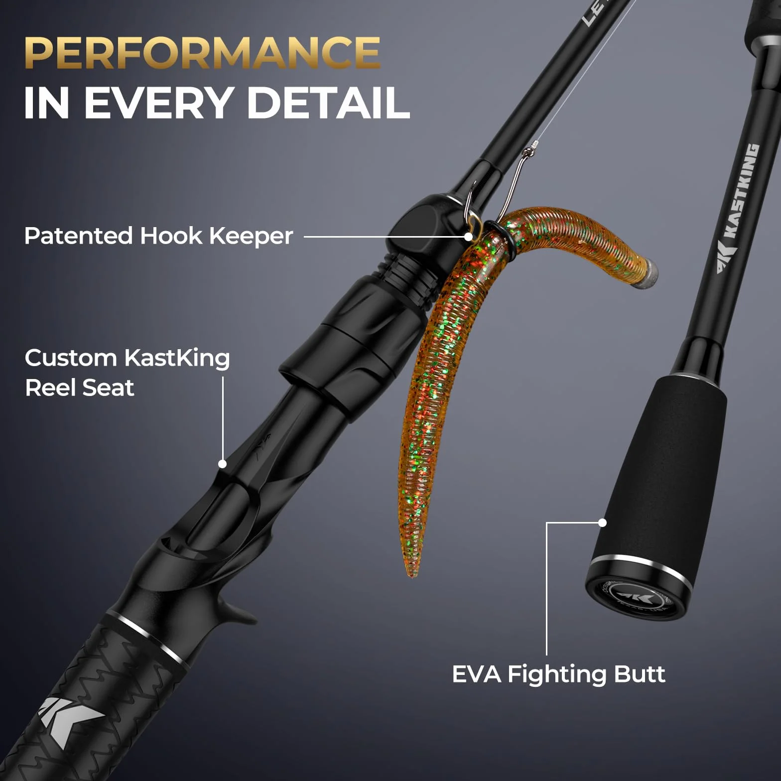 Twin-Tip Fishing Rod and Reel Combo | IM6 Graphite Blank, PTS 2-Piece Design, Aluminum Oxide Guides, Superpolymer Grip & Handles, 5+1 Ball Bearings, Smooth Drag
