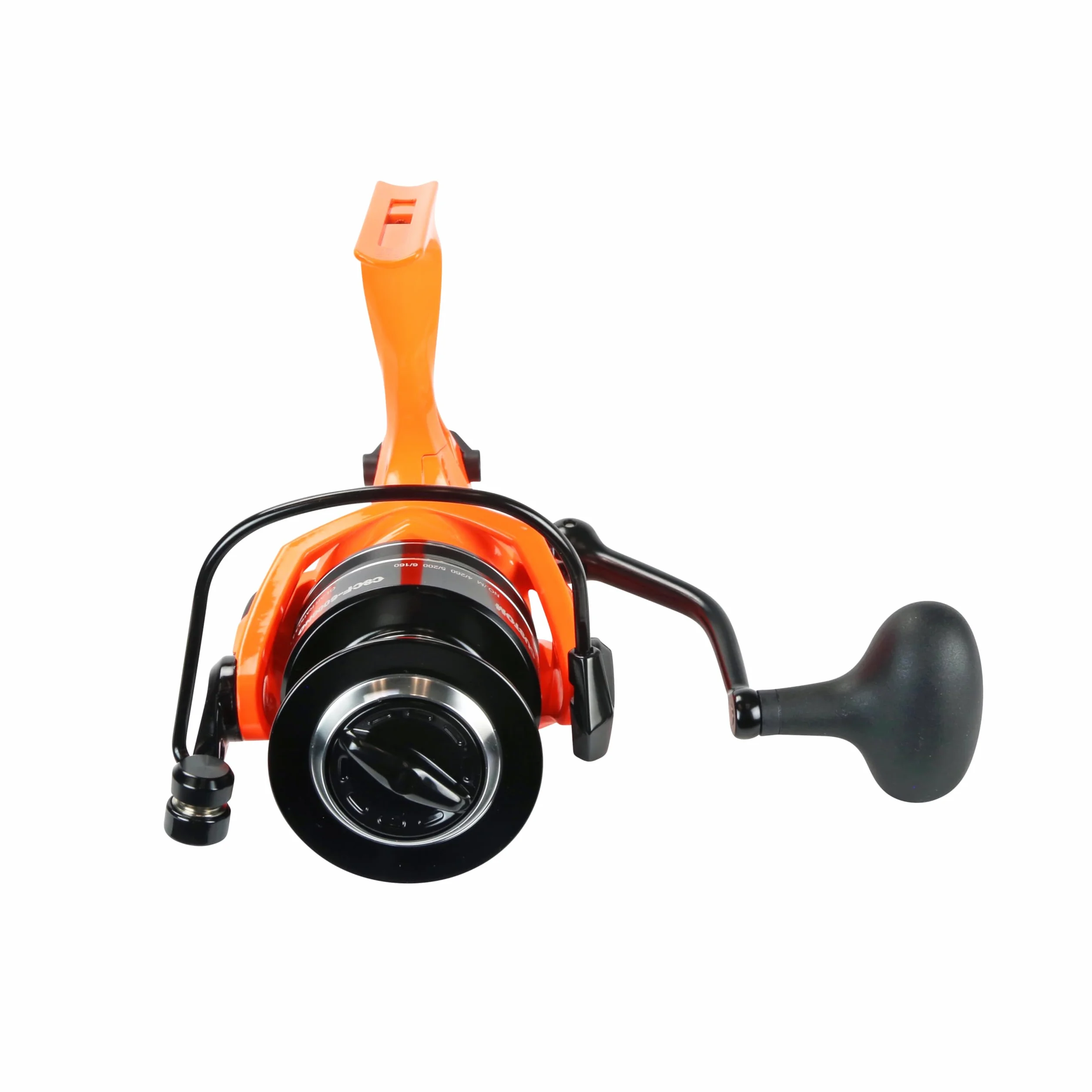 Cat Slayer Custom 6000 Baitfeeder Reel – Catfish Spinning Reel with Dual Force Drag, Flite Drive System & UV Reactive Neon Orange Finish, CSCF-6000NO