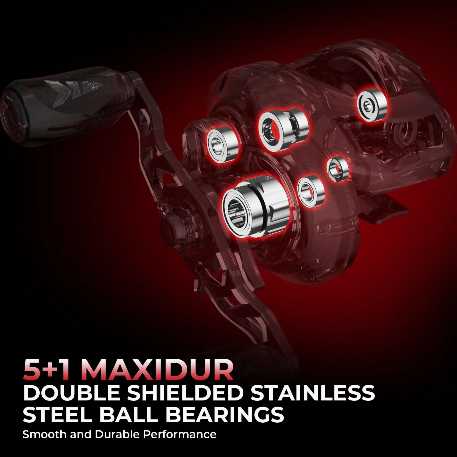 Twin Tip Fishing Rod and Reel Combo, 5.4:1 Gear Ratio, Right Hand Casting Reel, 7'0'' MH Power Casting Rod
