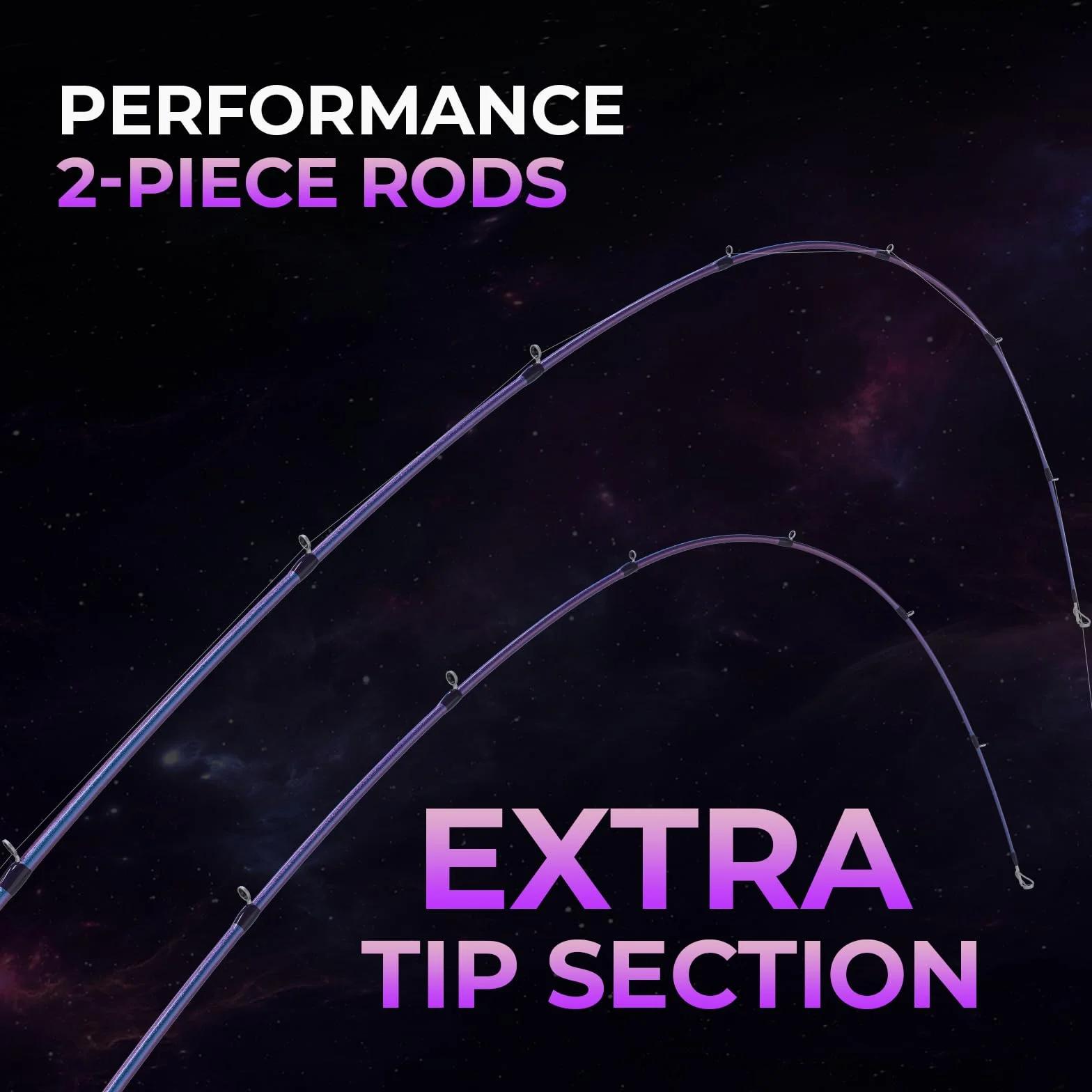 KastKing Royale Legend Pro Twin-Tip Spinning & Casting Fishing Rods | 2-Piece Rods with Extra Tip, IM7 Graphite Blanks, SlipLock Technology Handles, Titanium Guides with Silicon Nitride Rings