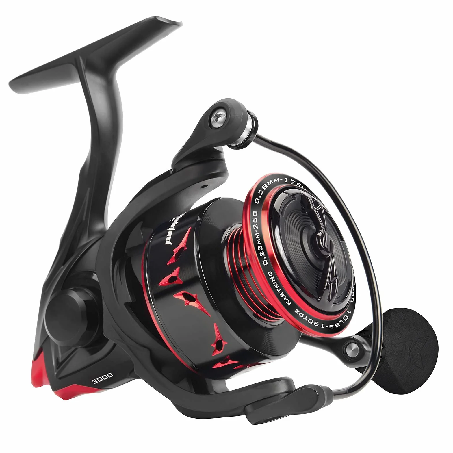 Speed Demon Elite Spinning Fishing Reel, Saltwater & Freshwater | Max Drag: 17.6 lb, 10+1 MaxiDur Double BB, 8.7 oz, World's Fastest 7.4:1 Gear Ratio, Lightweight Aluminum Body