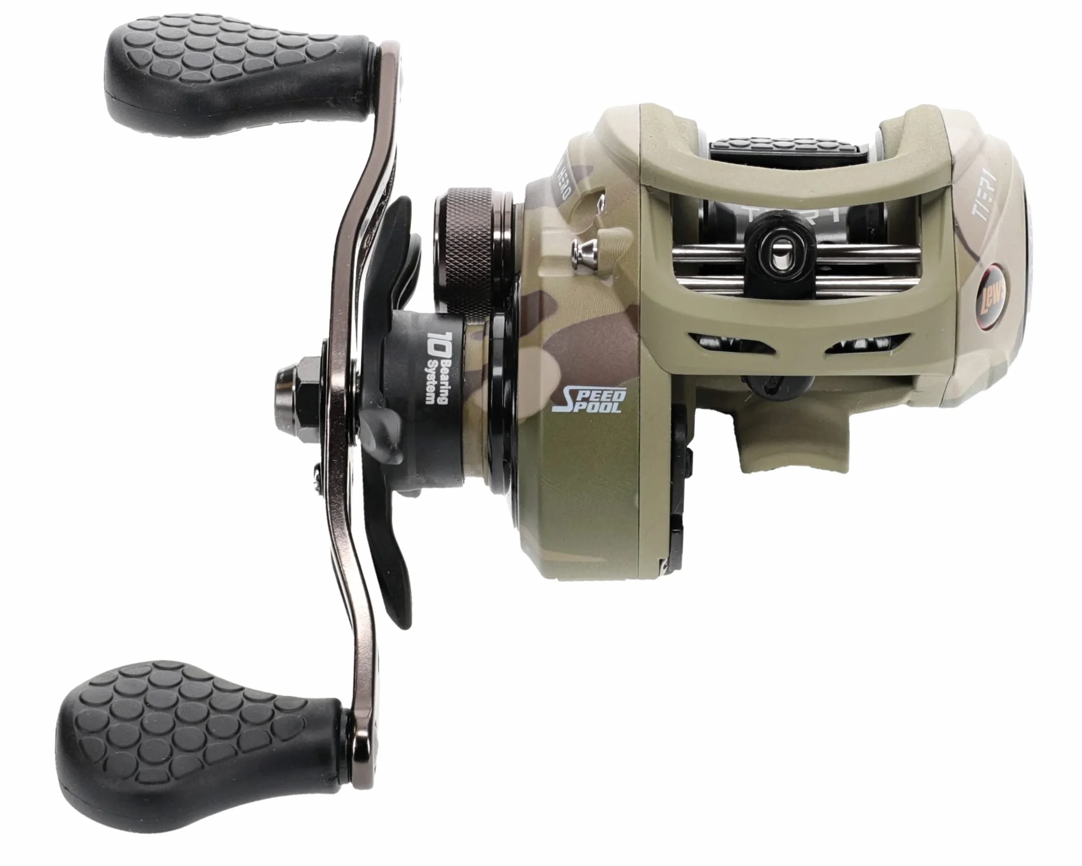 American Hero Tier 1 Baitcast Fishing Reel, 9+1 Stainless Steel Ball Bearings, 7.5:1 Gear Ratio, Multicam