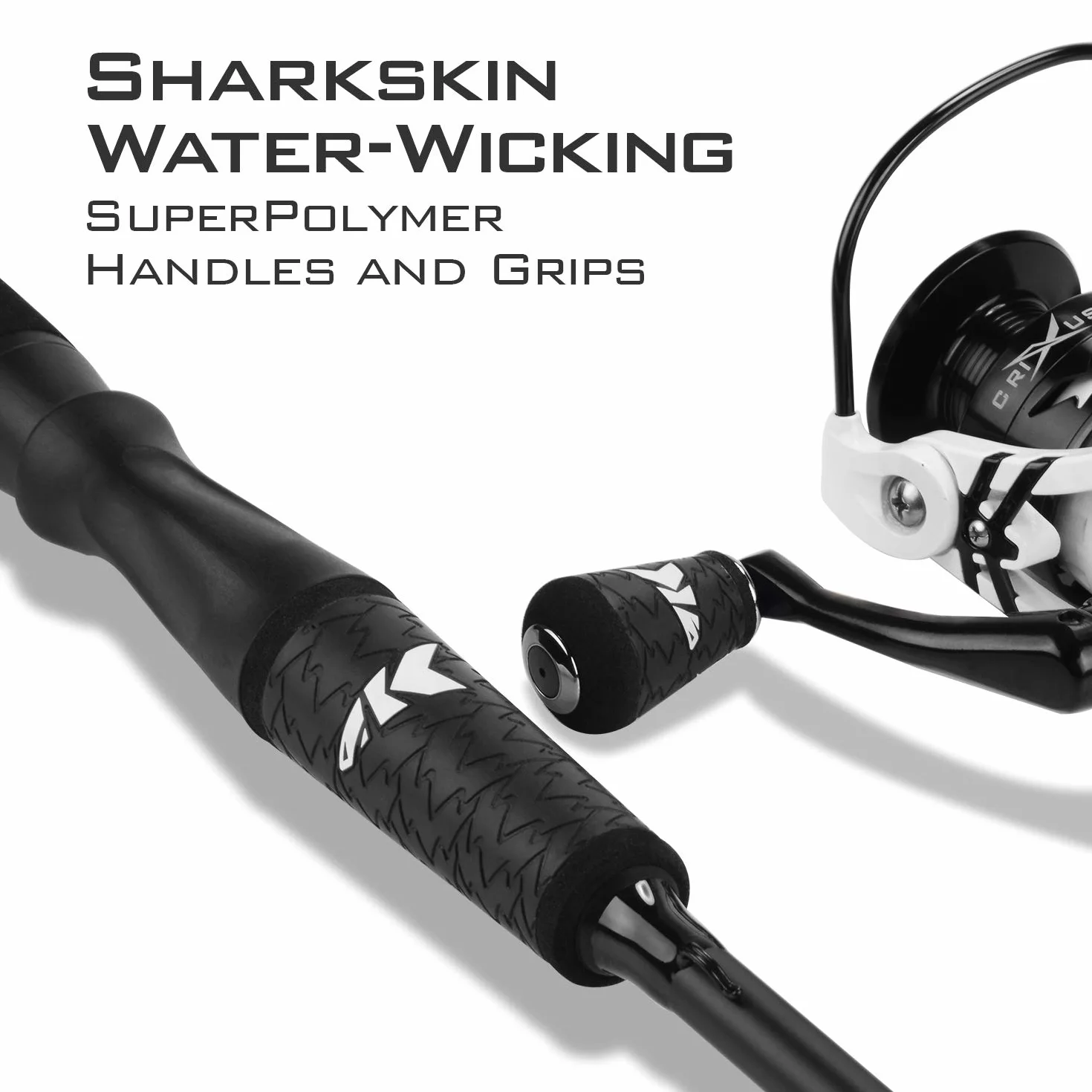 Crixus Baitcaster & Spinning Fishing Rod and Reel Combo | IM6 Blank, Zirconium Oxide Guide Rings, SuperPolymer Handle, Lightweight Reel, Aluminum Spool, High Performance