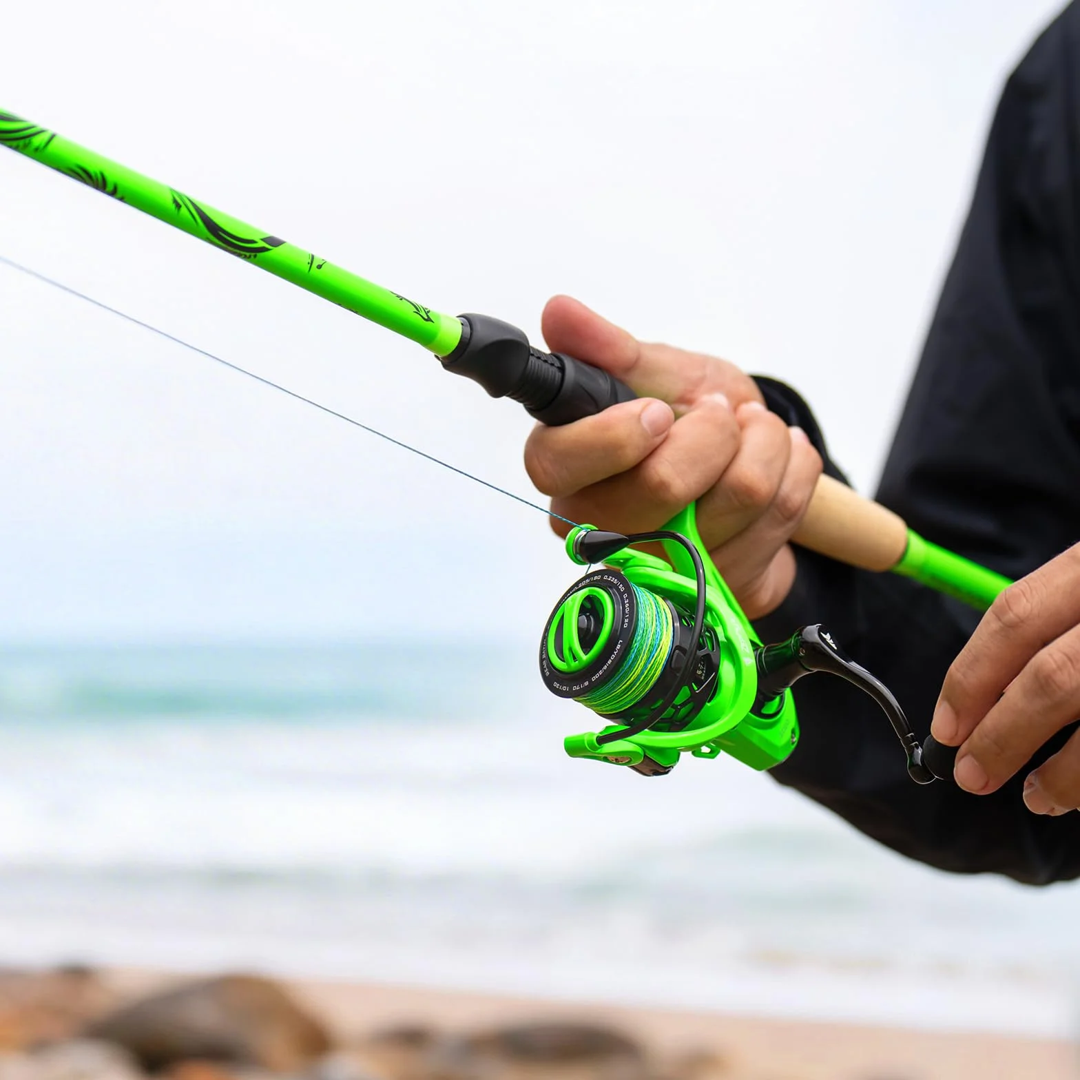 Zephyr Dual-Tip Baitcaster & Spinning Fishing Rod and Reel Combo | Dual Tips Section for Different Powers, IM6 Graphite Blank, Halo XII 10-Level Brake, Precision Brass Gears, Sensitive & Powerful