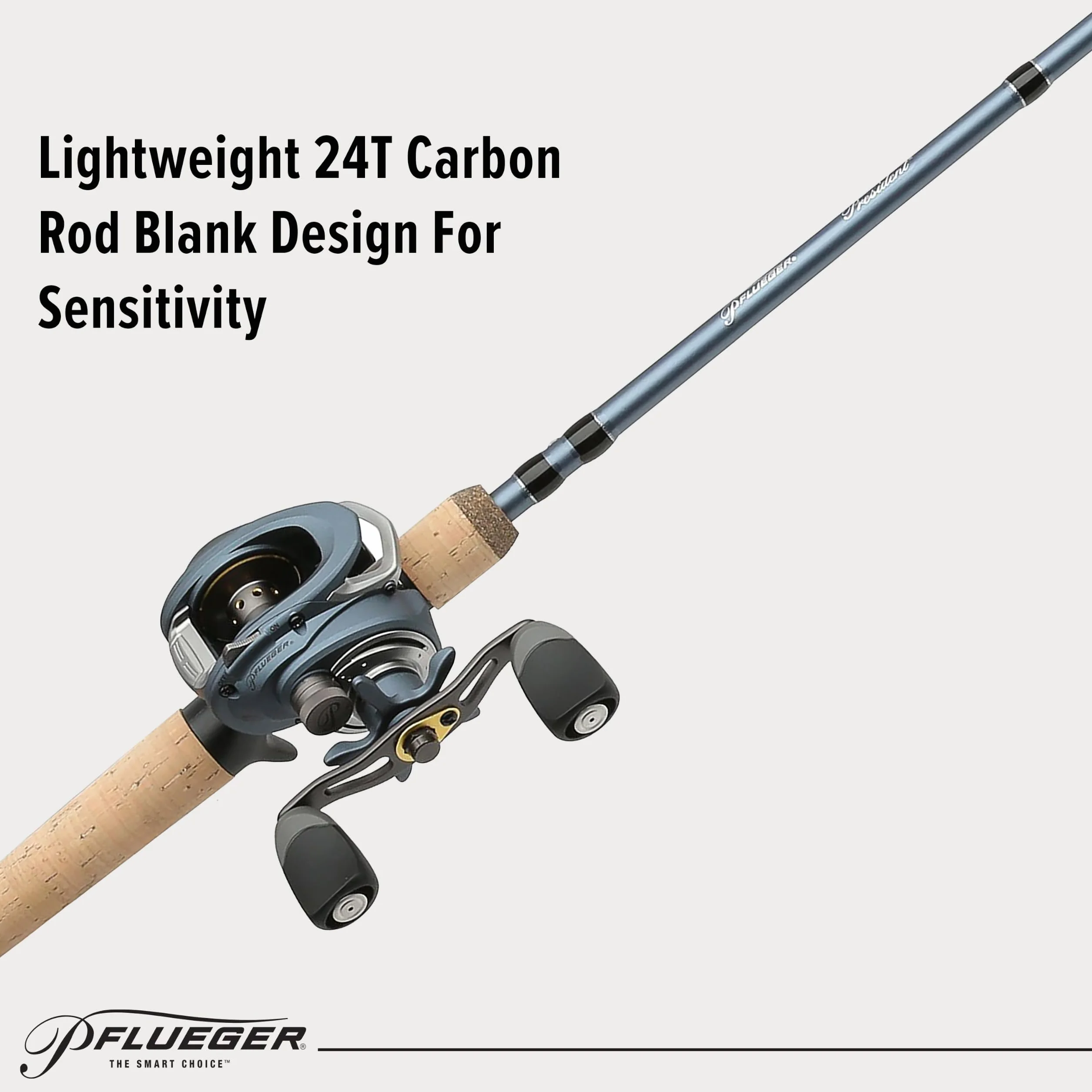President Baitcast Low Profile Rod and Reel Combo