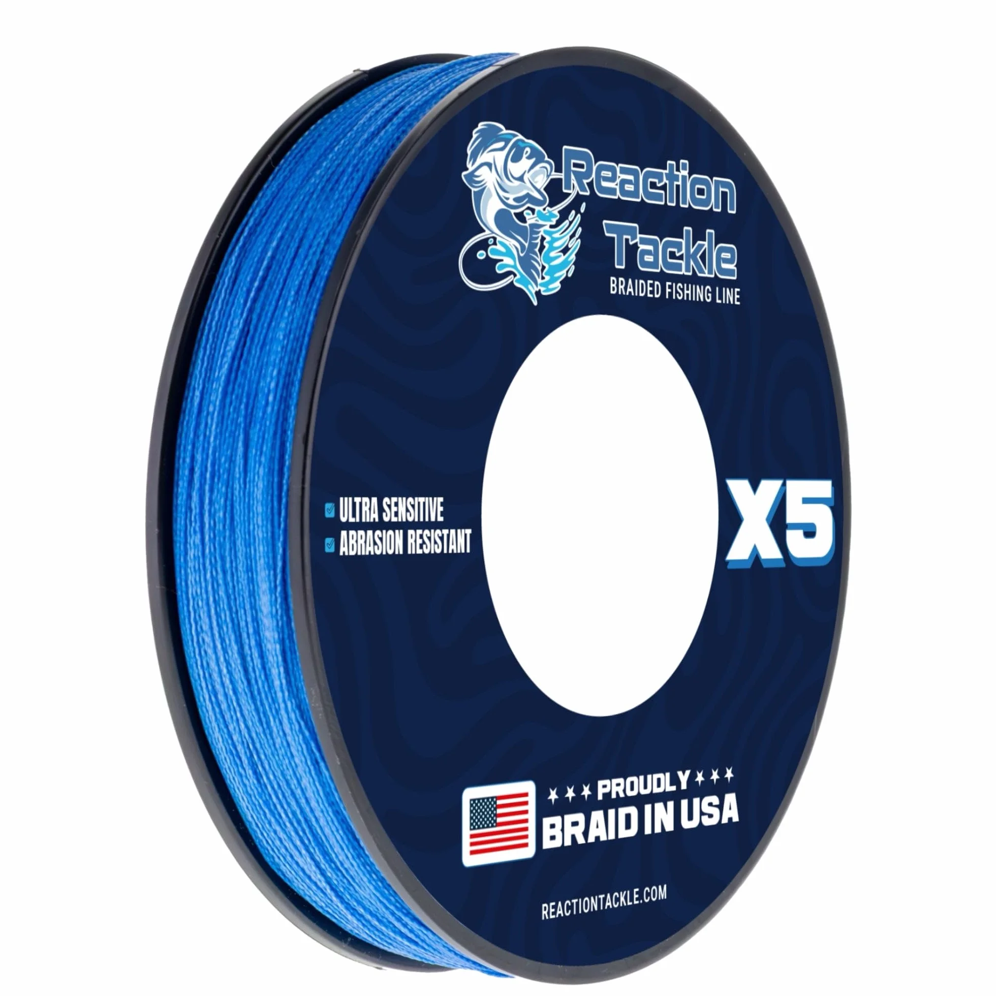 Braided in the USA Fishing Line, Abrasion Resistant Superline for Bass, Walleye and Catfish, Freshwater and Saltwater