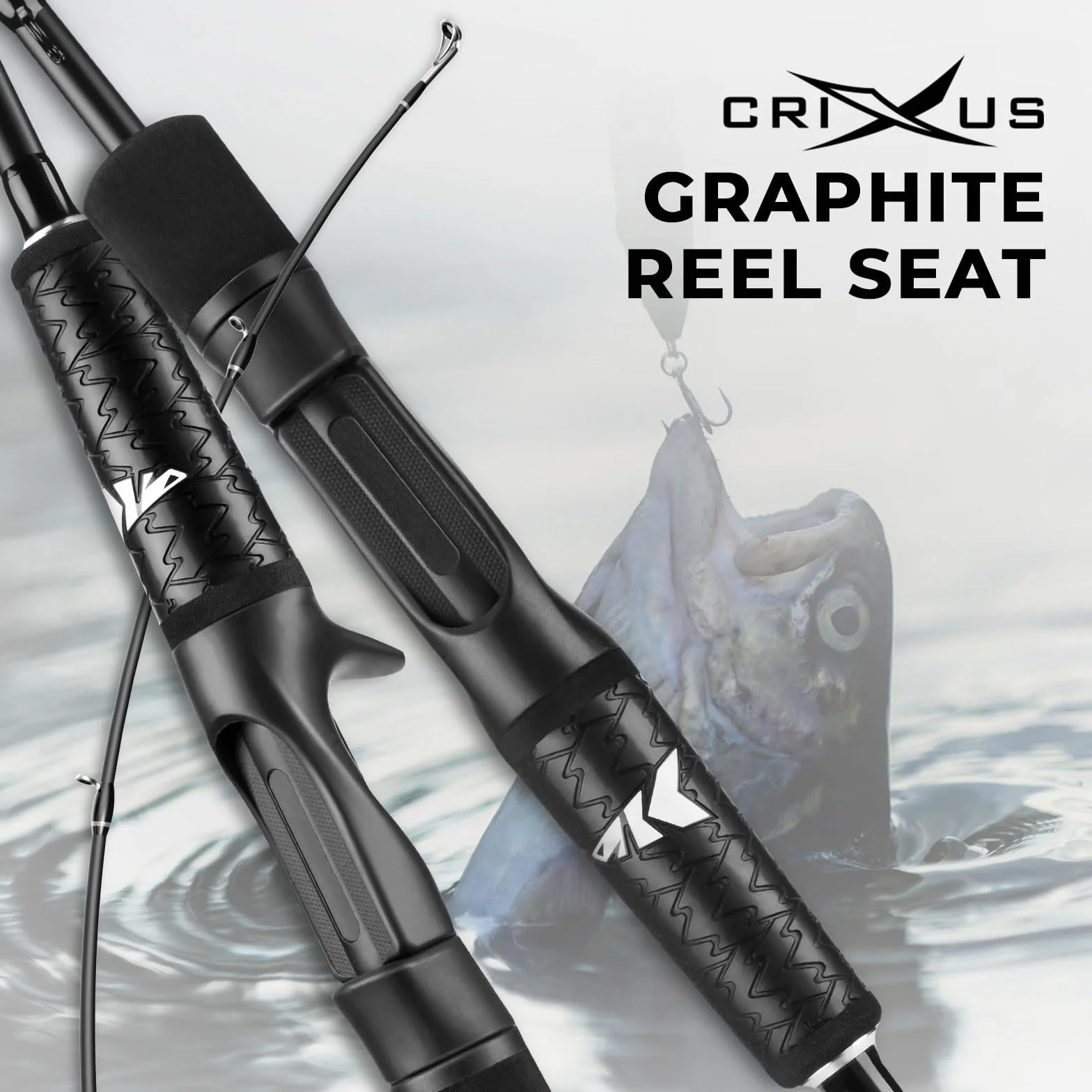 Crixus Baitcaster & Spinning Fishing Rod and Reel Combo | IM6 Blank, Zirconium Oxide Guide Rings, SuperPolymer Handle, Lightweight Reel, Aluminum Spool, High Performance
