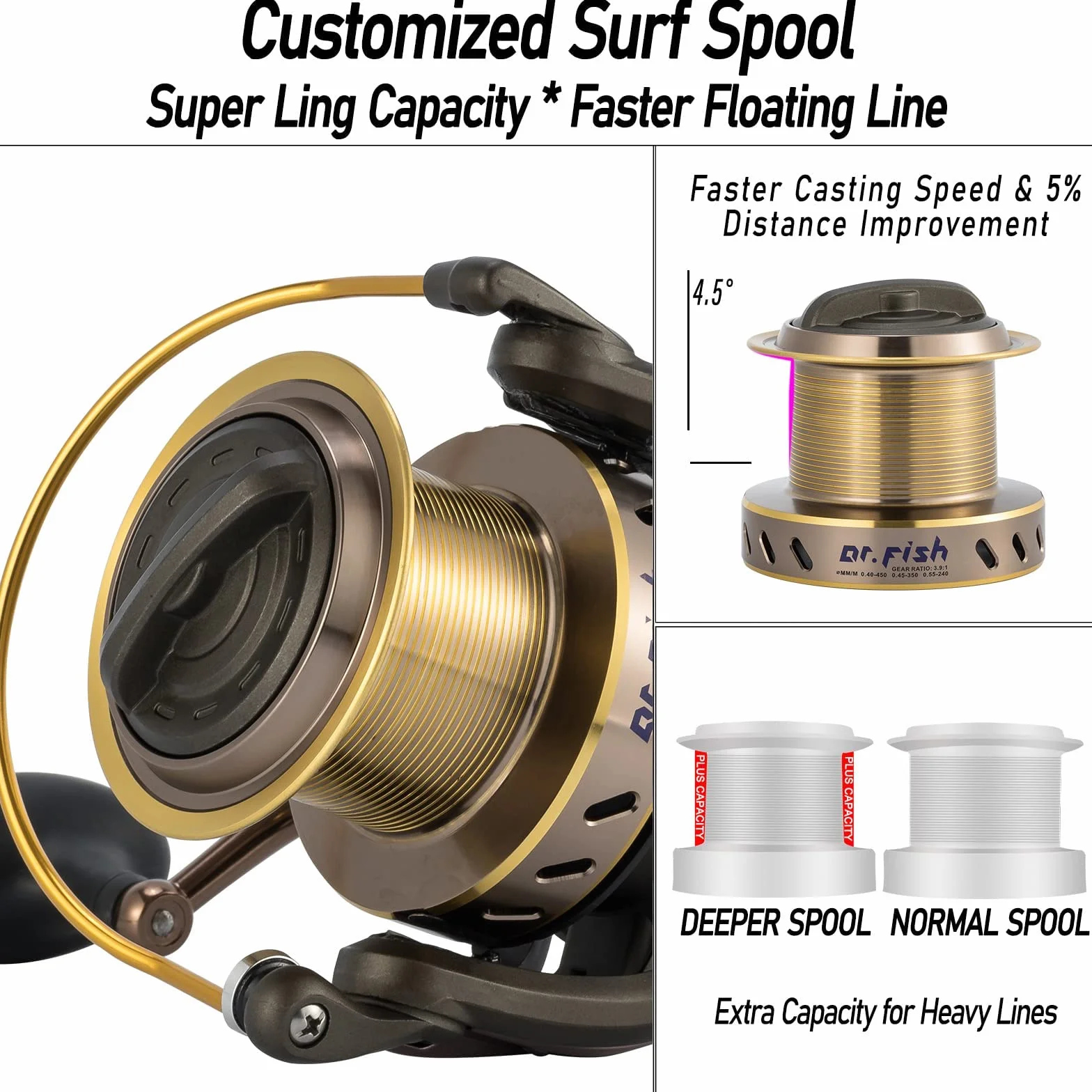 Surf Fishing Rod and Reel Combos Saltwater Fishing Gear Set 12ft Surf Rod 10000 Reel Offshore Inshore Casting Pole Beach Casting Spinning Pole Kit Equipment Set Striper Pompano Flounder