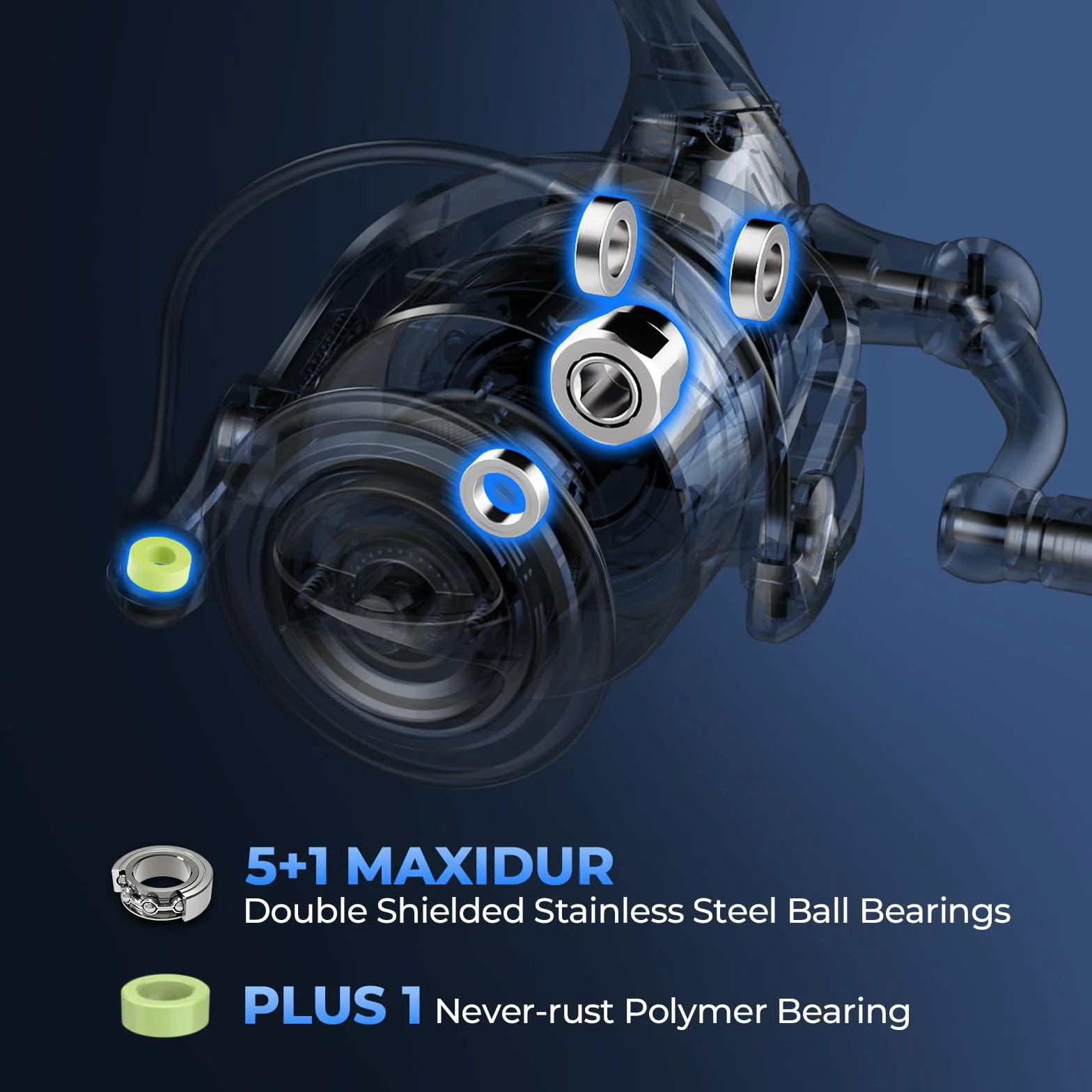 Saltwater Fishing Rod and Reel Combo, Spinning Reel Combo | Up to 55 lbs Carbon Fiber Drag Tames Big Saltwater Fish; Hardened Brass Gears & Corrosion-Resistant Frame Endure