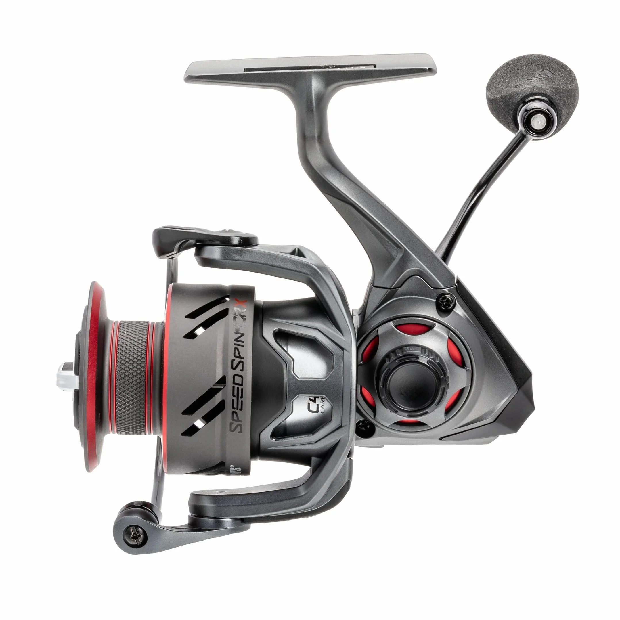 Speed Spin CRX Spinning Fishing Reel, Graphite Frame and Sideplate, Solid Brass Speed Gears