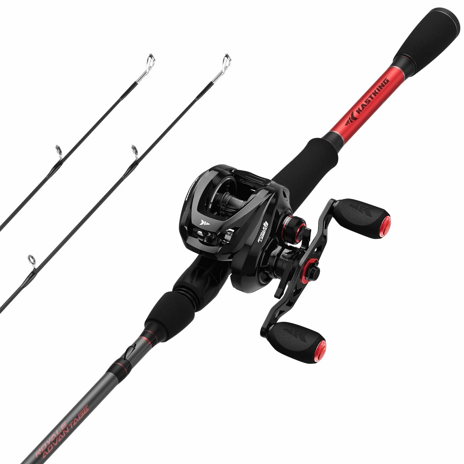 Royale Legend II Twin Tip Fishing Rod and Reel Combo, 5.4:1 Gear Ratio, Left Hand Casting Reel, 7'0'' MH Power Casting Rod