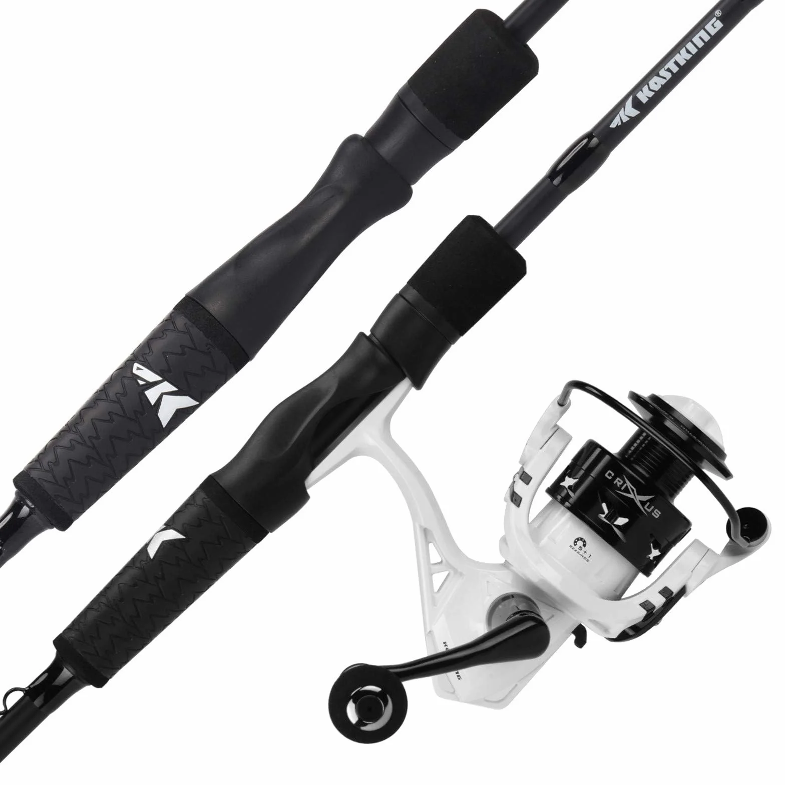 Crixus Baitcaster & Spinning Fishing Rod and Reel Combo | IM6 Blank, Zirconium Oxide Guide Rings, SuperPolymer Handle, Lightweight Reel, Aluminum Spool, High Performance