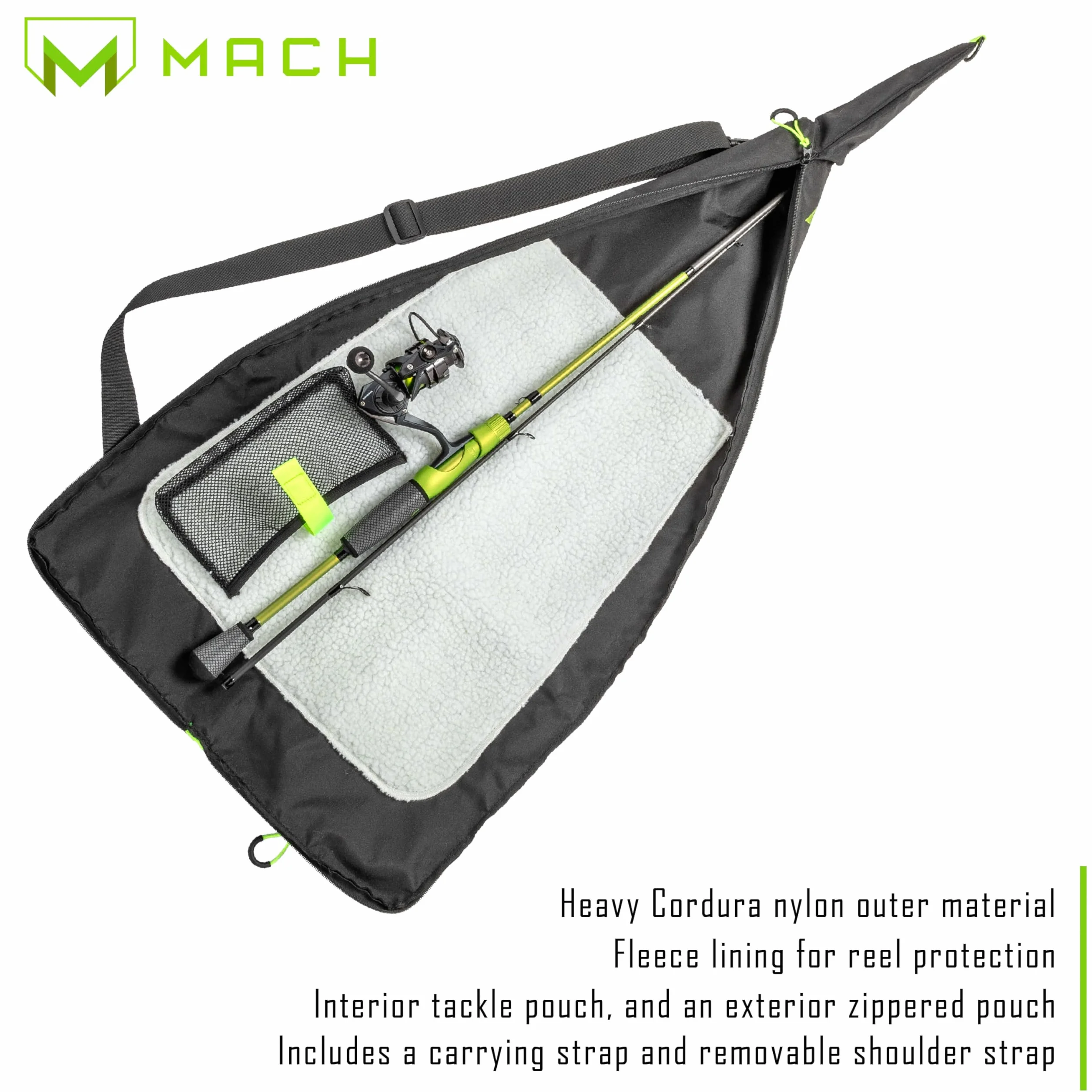 MACH 2 Mobile Spinning Reel and Fishing Rod Combo, 6-Foot 6-Inch 2-Piece IM8 Graphite Rod, Medium Power Fast Action, Size 200 Reel