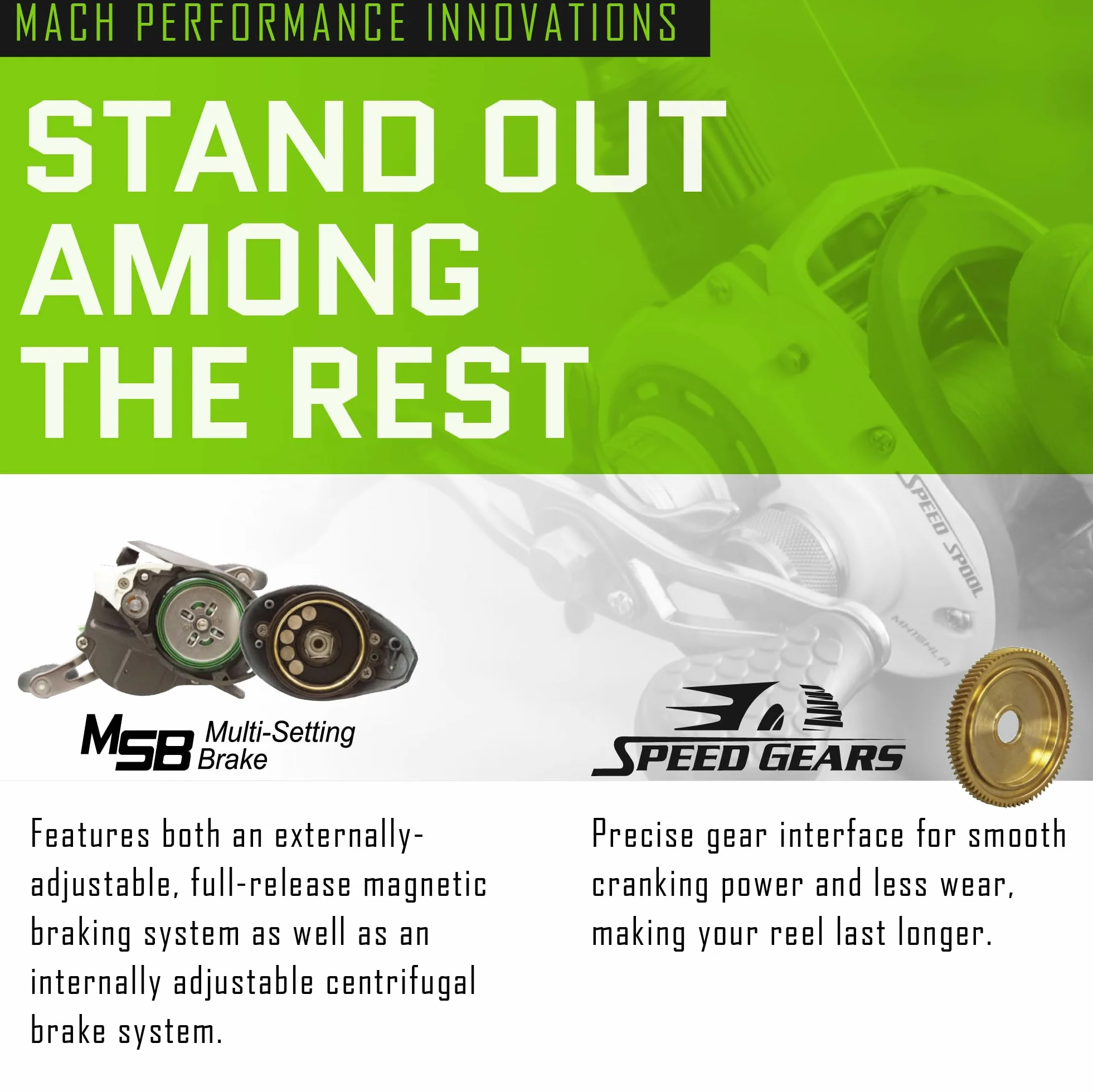 Mach Crush SLP Series 7.5:1 Baitcast Reel Left Hand