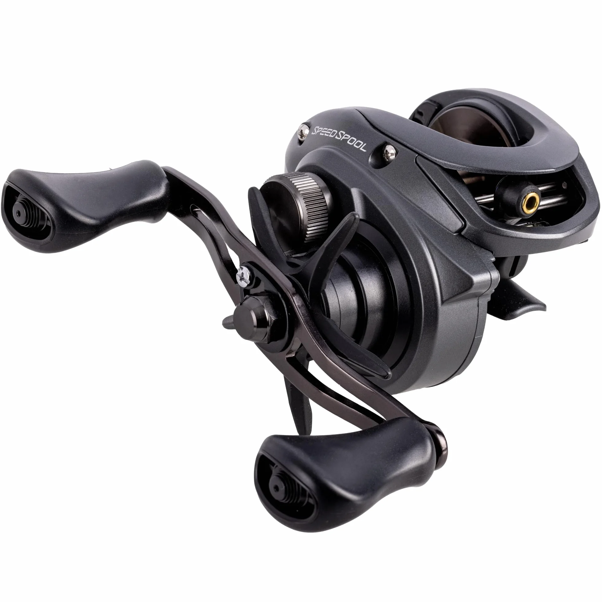 Speed Spool Baitcast Fishing Reel, 9+1 Bearings, 5.6:1 Gear Ratio, Aluminum Frame, Graphite Sideplate, MCS Braking System, Right-Hand Retrieve