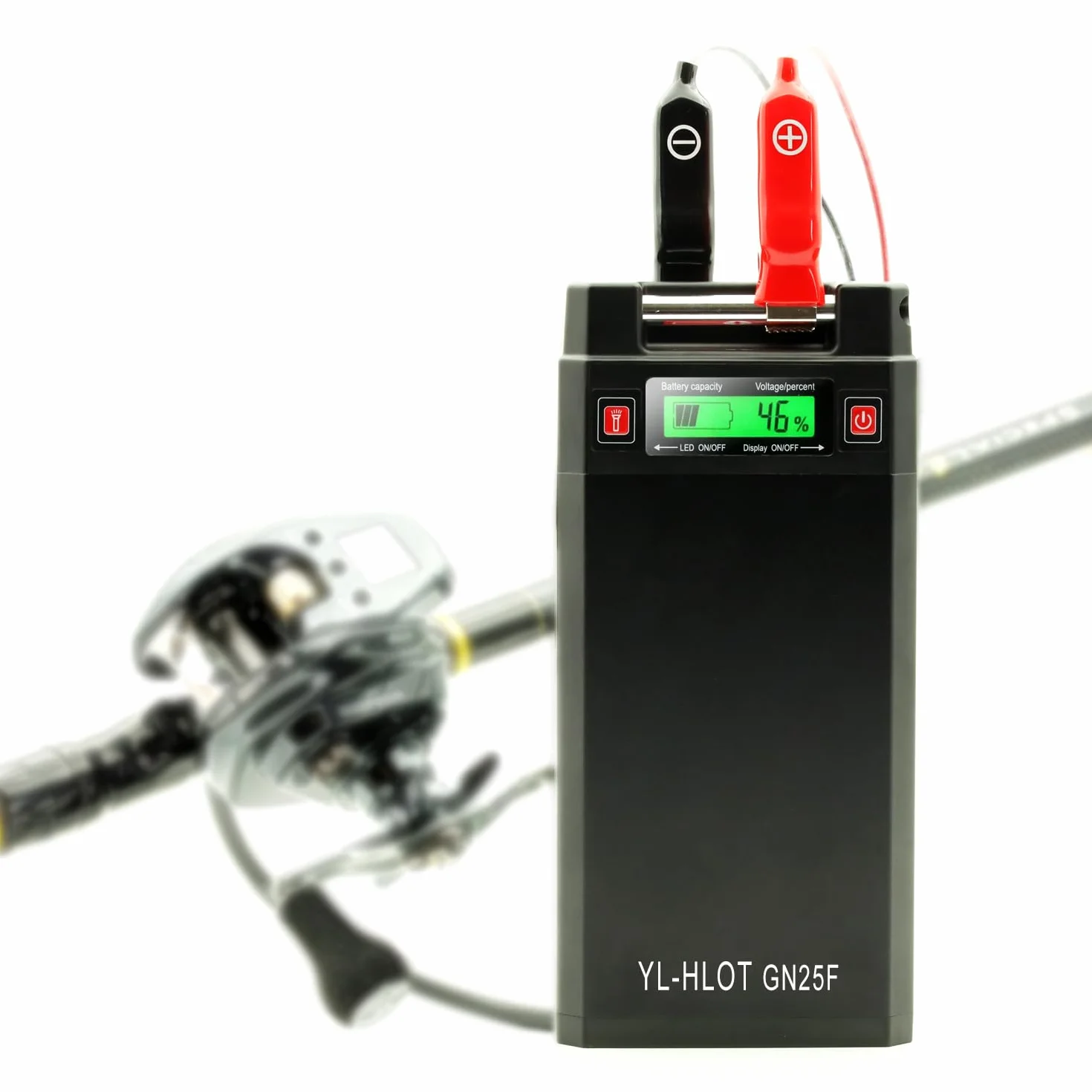 Extra Large Capacity Electric Reel Battery. Compatible with 12V Electric Fishing Reel. It is The Best Choice for Your Fishing All Day Long(12V 25000mAh).