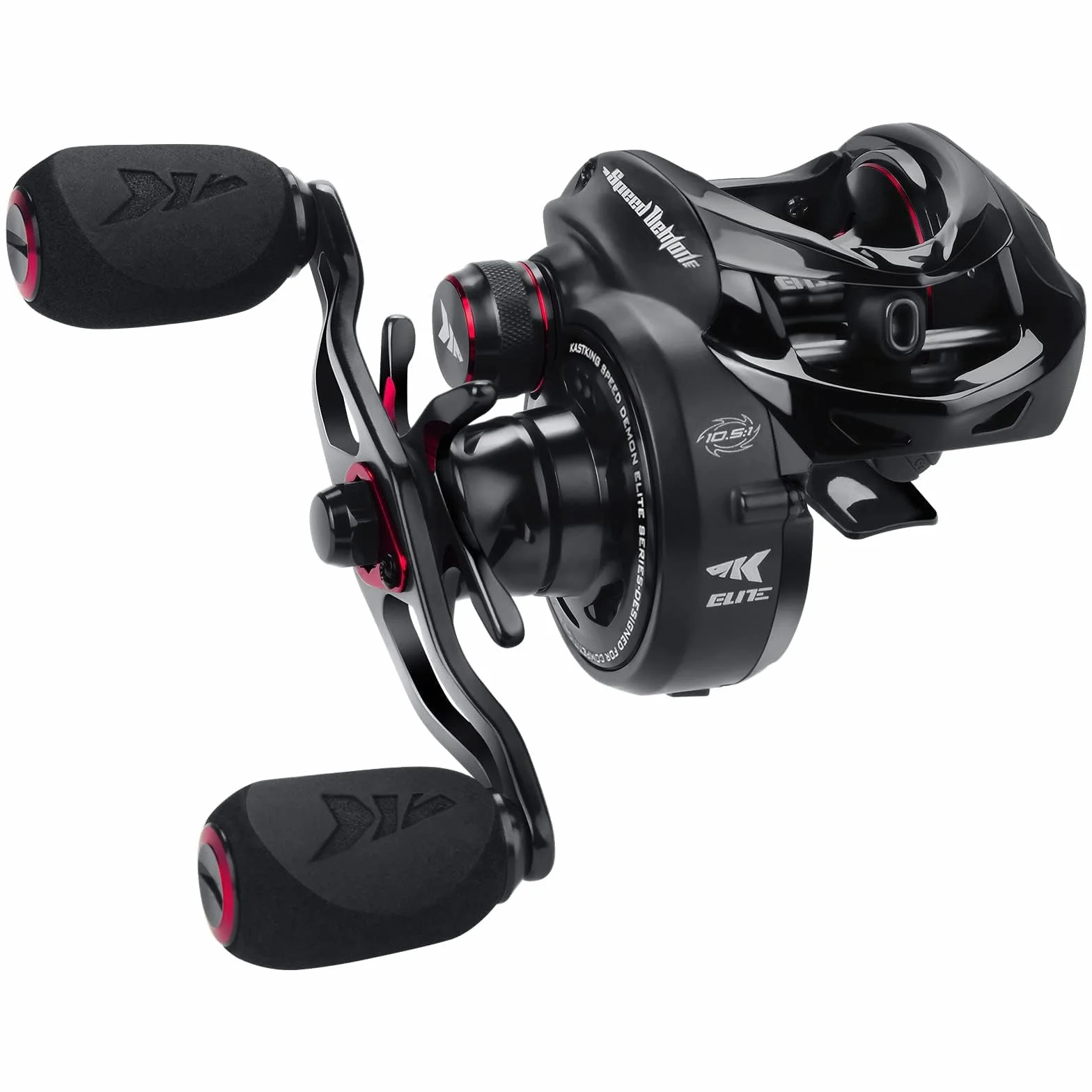 Speed Demon Elite Baitcasting Fishing Reels, Saltwater & Freshwater | Max Drag: 18 lb, 10+1 BB, 6.9 oz, Lightweight Aluminum Frame, Magnetic Brake, World's Fastest 10.5:1 Gear Ratio