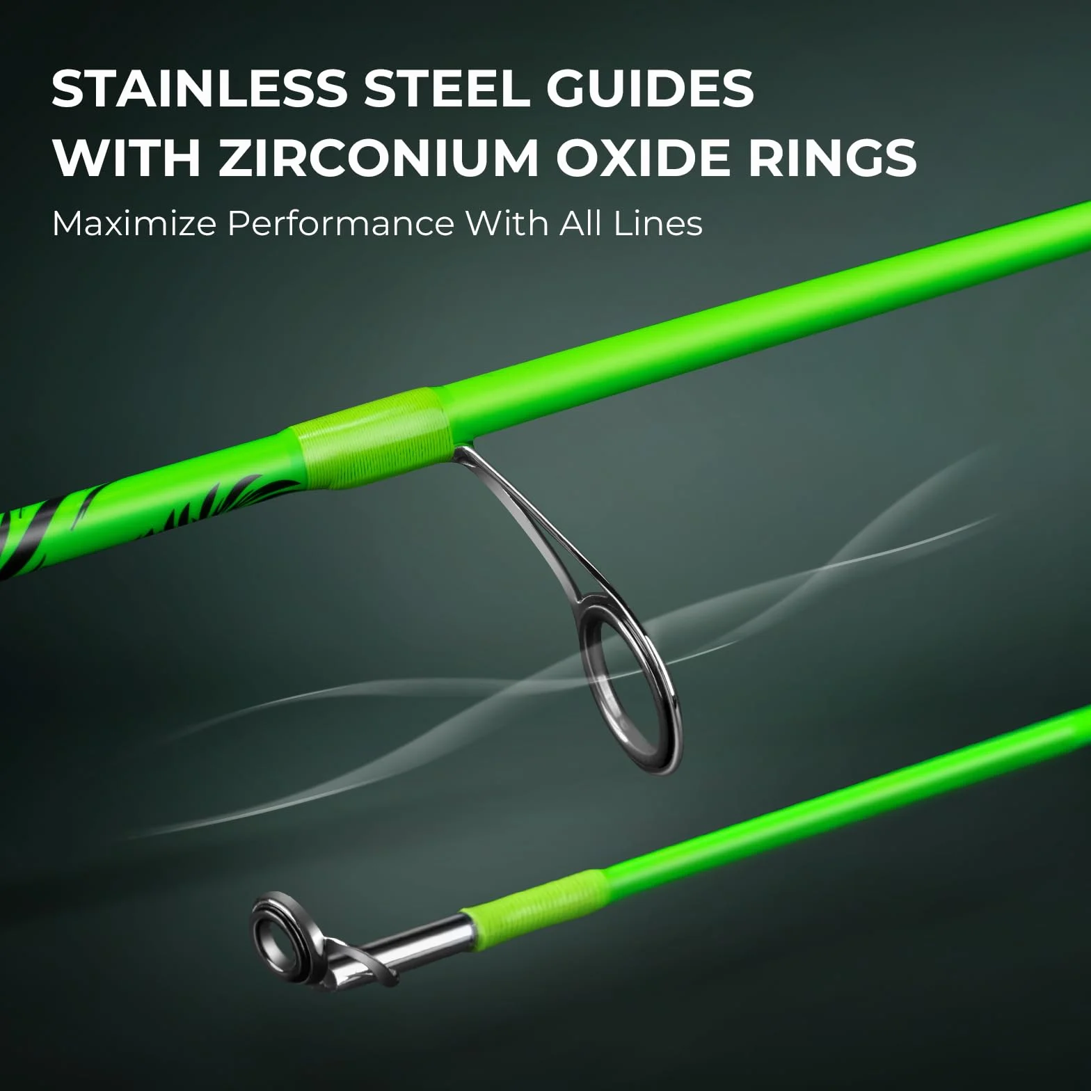 Zephyr Dual-Tip Baitcaster & Spinning Fishing Rod and Reel Combo | Dual Tips Section for Different Powers, IM6 Graphite Blank, Halo XII 10-Level Brake, Precision Brass Gears, Sensitive & Powerful