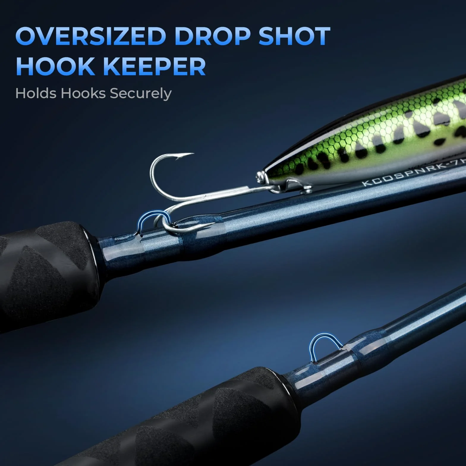 Rekon Saltwater Spinning Rods – Powerful for Big Game | 2-Piece Rod, KastFlex IM6 Carbon Graphite Blank, Zirconium Ceramic Guides, Graphite Reel Seat, Hook Keeper
