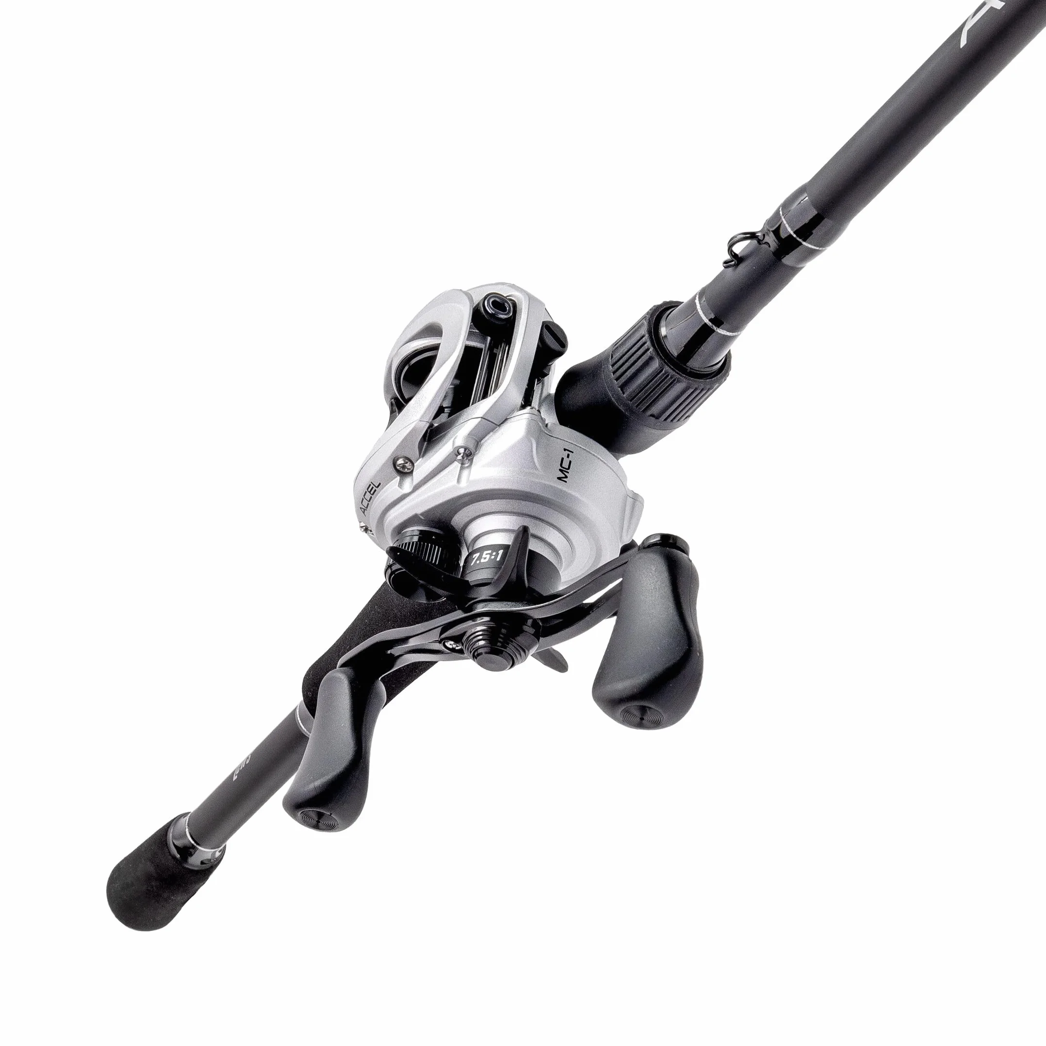 Accel Baitcast Reel and Fishing Rod Combo, 7-Foot, 1-Piece Rod, Medium Power, RH Retrieve Reel