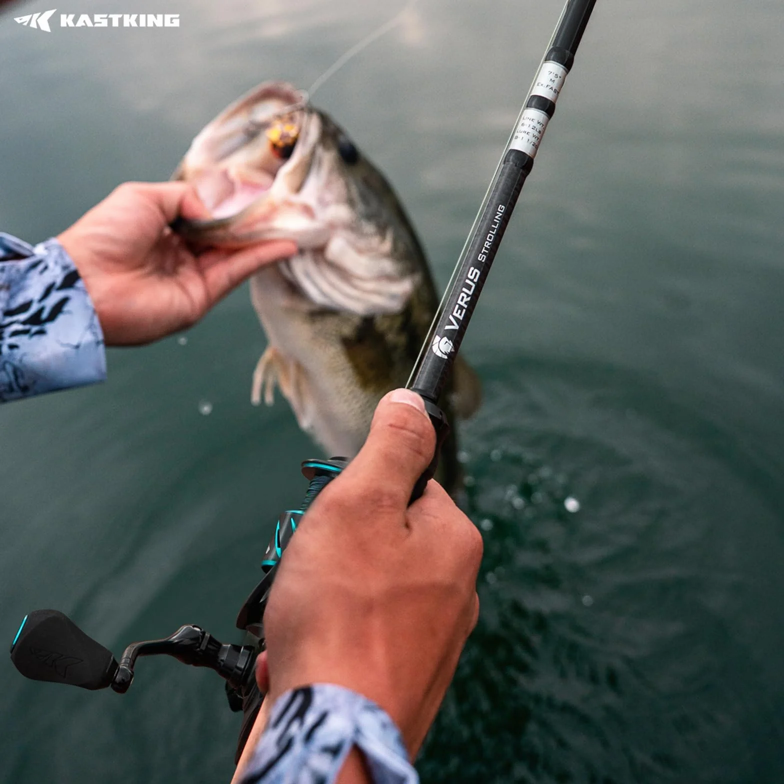 Verus Technique Twin-Tip Bass Spinning & Casting Fishing Rods | 2-Piece Rods with Extra Tip Section, IM7 Graphite Blanks, Titanium Guide Frames, EVA Fighting End Crip, AAA Cork Foregrip