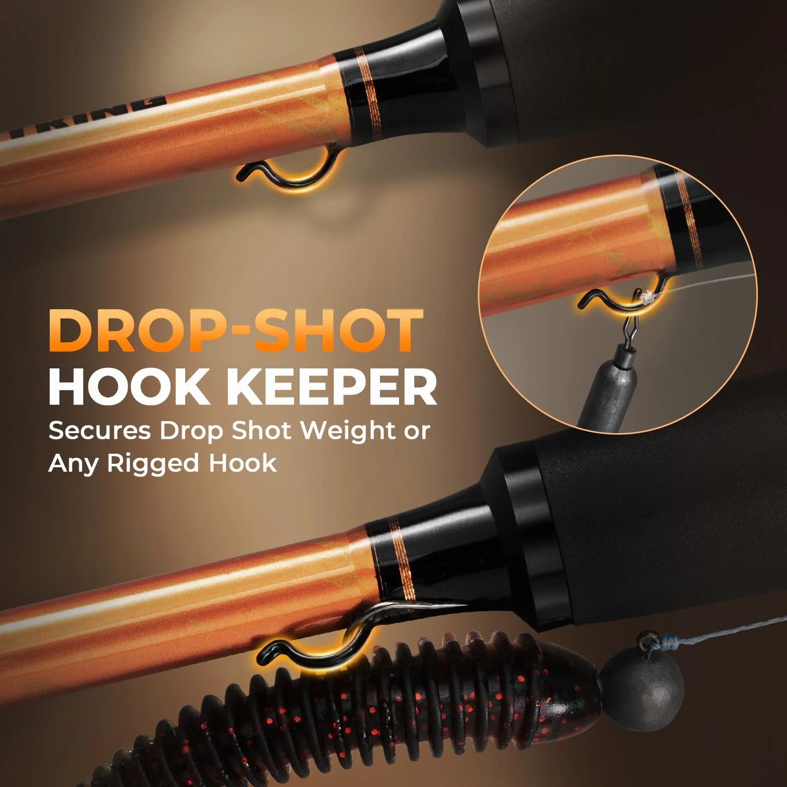 Lethal Blaze Twin-Tip Fishing Rod and Reel Combo | Baitcaster & Spinning Combo, 2-Piece Rod Blanks, Backup Tip Section, Flame-Inspired Design, EVA Handle, Freshwater