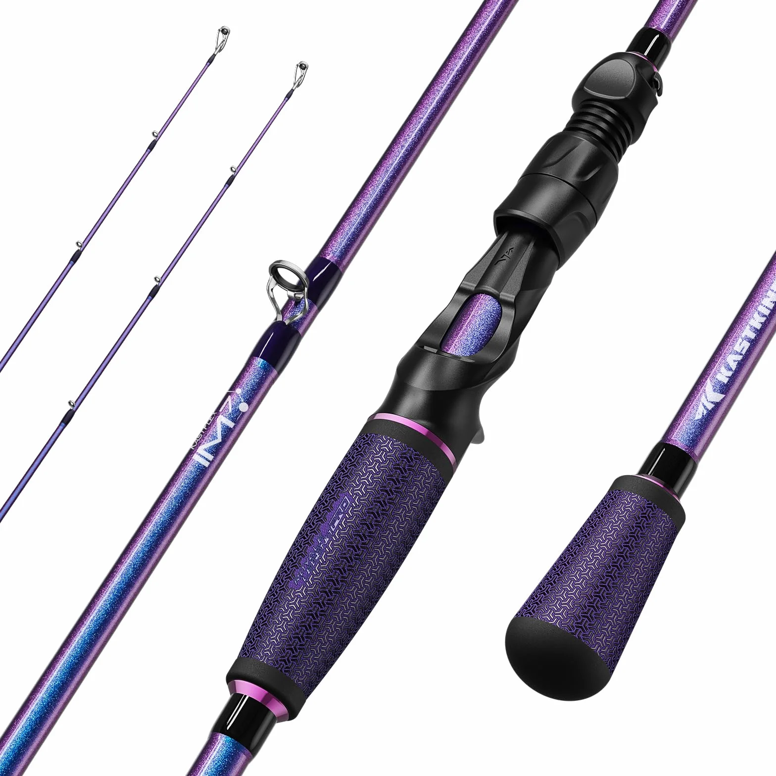 KastKing Royale Legend Pro Twin-Tip Spinning & Casting Fishing Rods | 2-Piece Rods with Extra Tip, IM7 Graphite Blanks, SlipLock Technology Handles, Titanium Guides with Silicon Nitride Rings