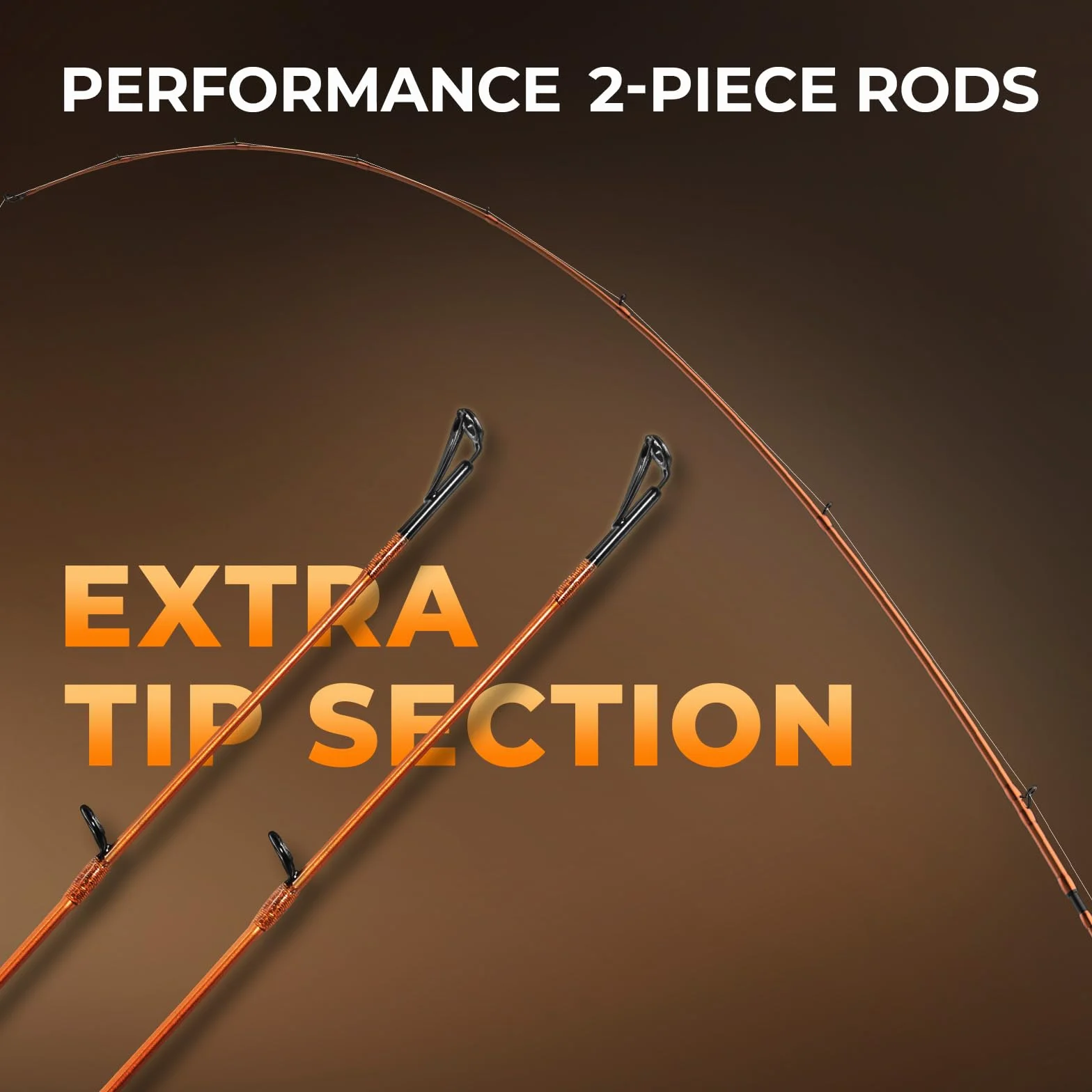 Lethal Blaze Twin-Tip Fishing Rod and Reel Combo | Baitcaster & Spinning Combo, 2-Piece Rod Blanks, Backup Tip Section, Flame-Inspired Design, EVA Handle, Freshwater