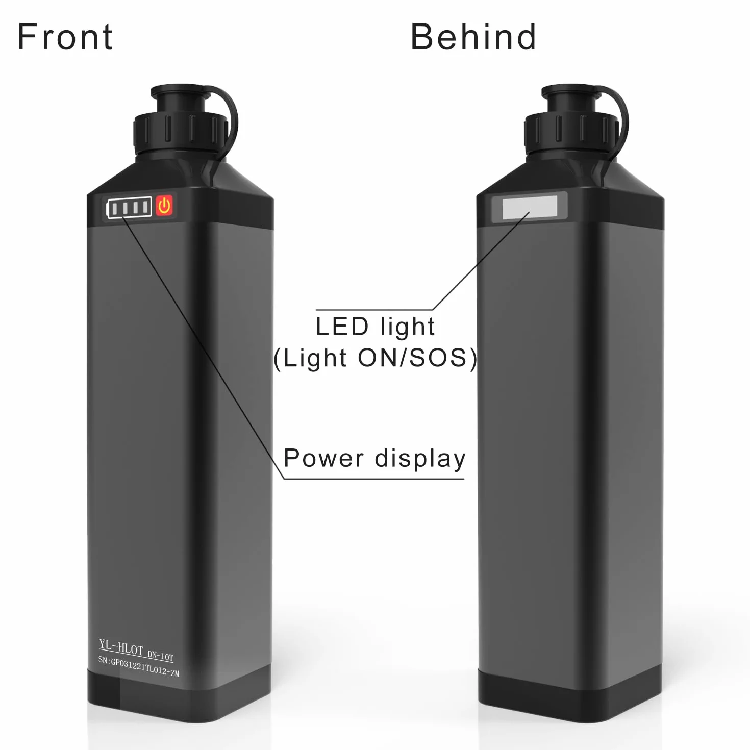 Super Mini 14.8V 10000 mAh Electric Reel Battery. Aluminum Alloy Rustproof Case. Compatible with Electric Fishing Reels. High Performance and Reliable Power Supply