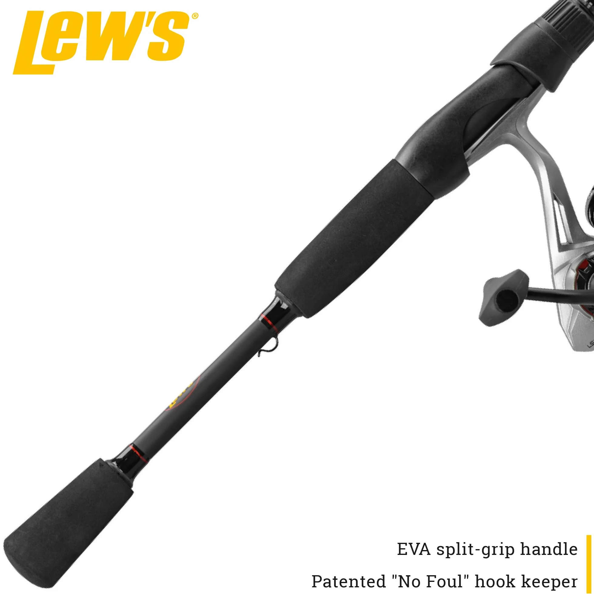 Laser LSG Speed Spinning Reel and Fishing Rod Combo, IM6 Graphite Blank Rod, 7+1 Reel Bearings, Right or Left-Hand Retrieve