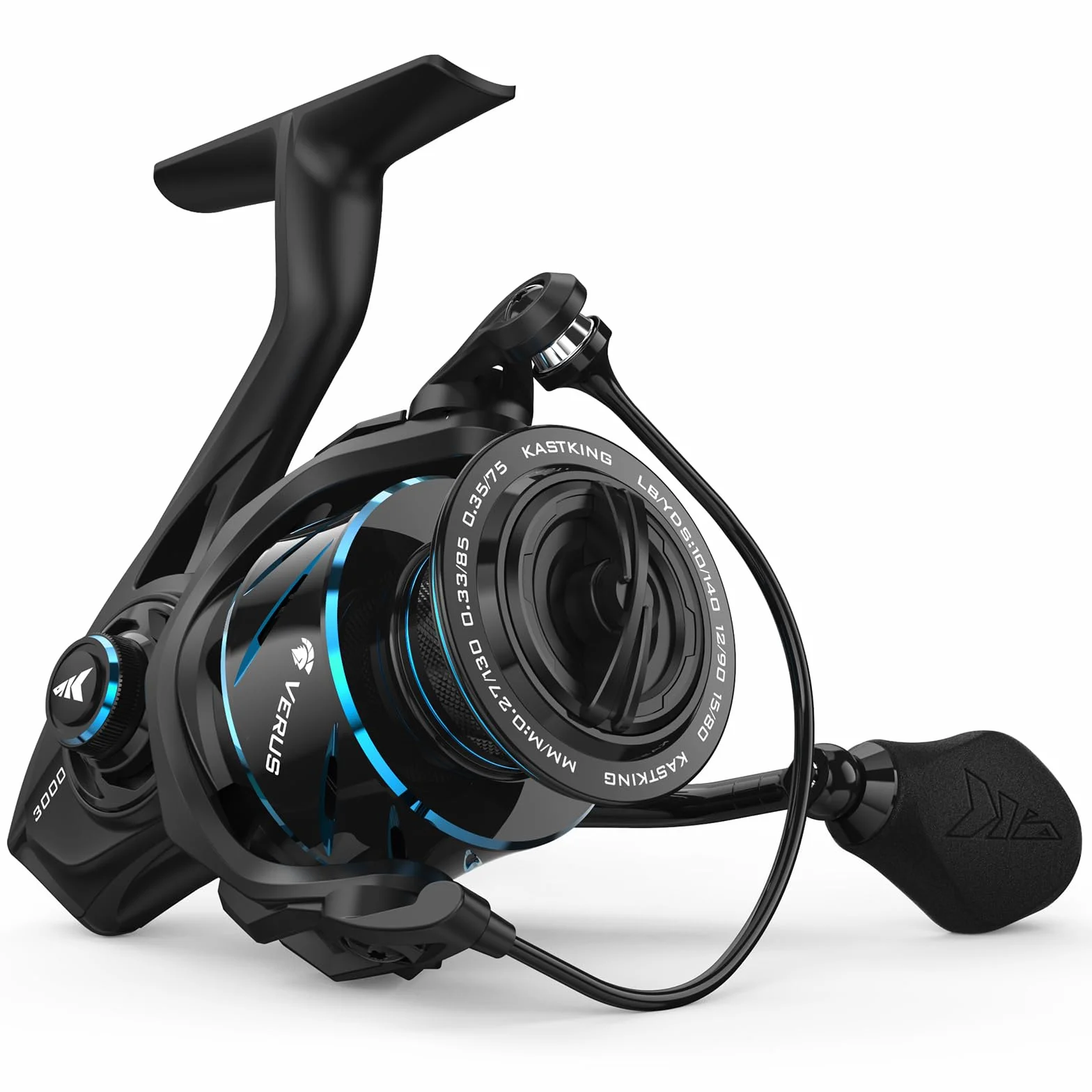 Verus Spinning Fishing Reels with Lightweight Nylitech Body | Max Drag: 22.1 lb, 10+1 BB, 10.4 oz, Aerodynamic Reel Rotor, 6.2:1 Gear Ratio, Freshwater & Saltwater Fishing