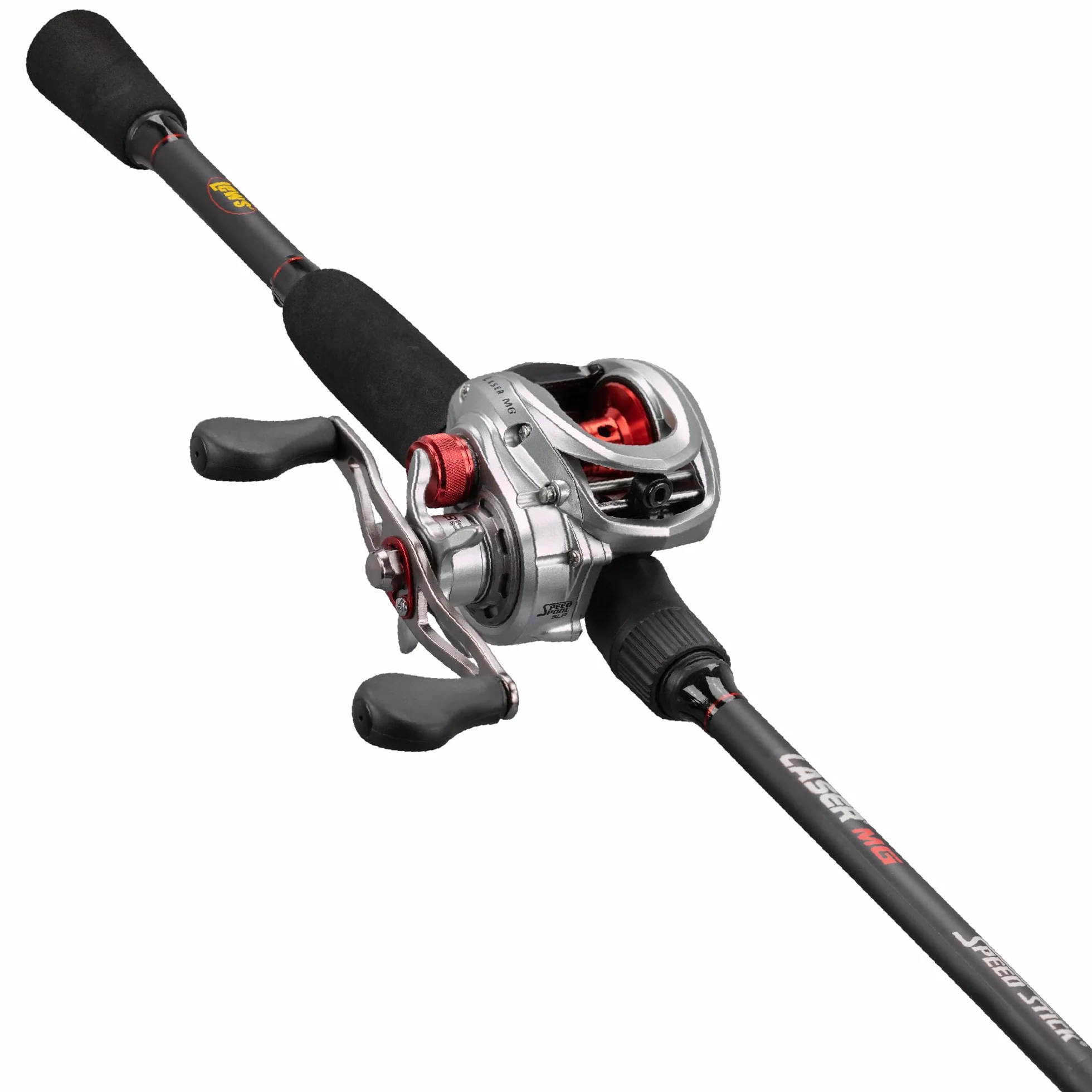 Laser MG Baitcast Reel and Fishing Rod Combo, 7-ft | 1-Piece Rod, RH Retrieve Reel