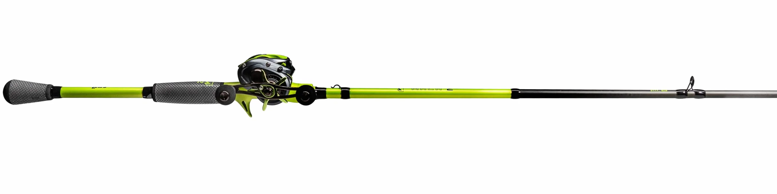 MACH 2 Baitcast Reel and Fishing Rod Combo, Graphite Blank Fishing Rod, Dri-Tac Ultra Handle, Black/Green