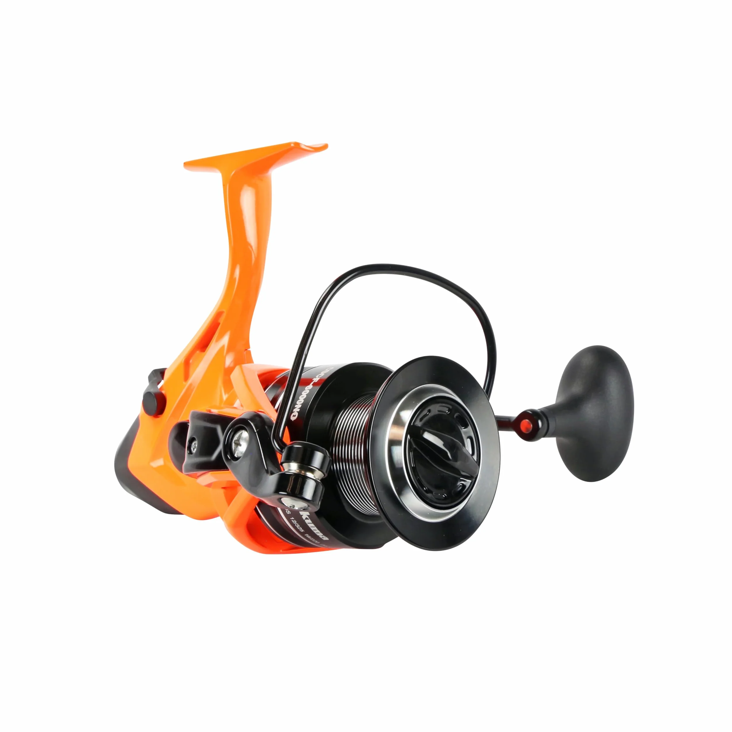 Cat Slayer Custom 6000 Baitfeeder Reel – Catfish Spinning Reel with Dual Force Drag, Flite Drive System & UV Reactive Neon Orange Finish, CSCF-6000NO