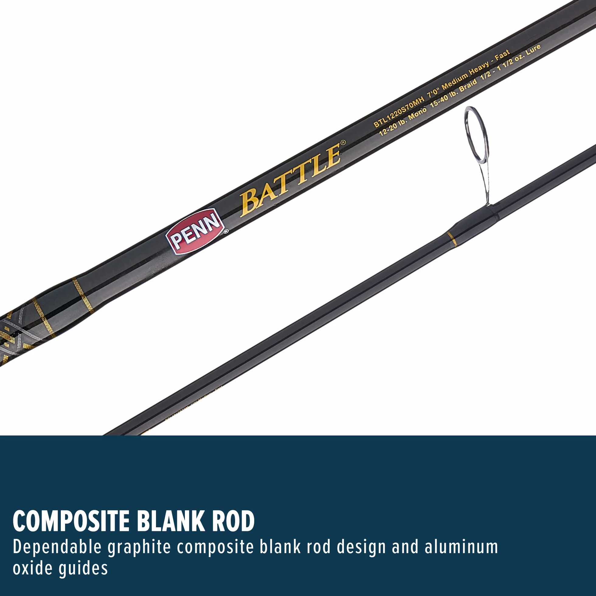 Battle Spinning Reel and Fishing Rod Combo