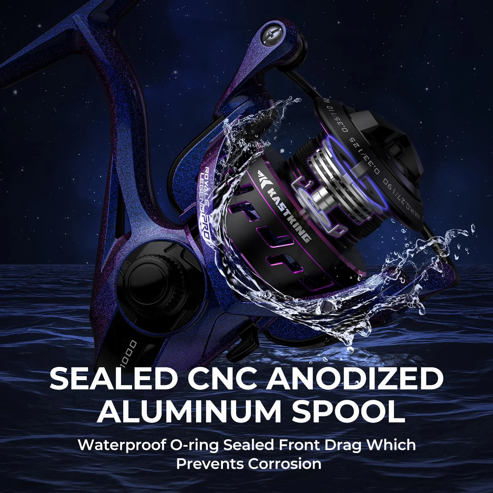 Royale Legend Pro Spinning Fishing Reels, Fishing Gifts for Men | Max Drag: 25 lb, 10+1 BB, 9.2 oz, Lightweight & Powerful Carbon Fiber Frame, 6.2:1 Gear Ratio, Digi-cut Aluminum Gear