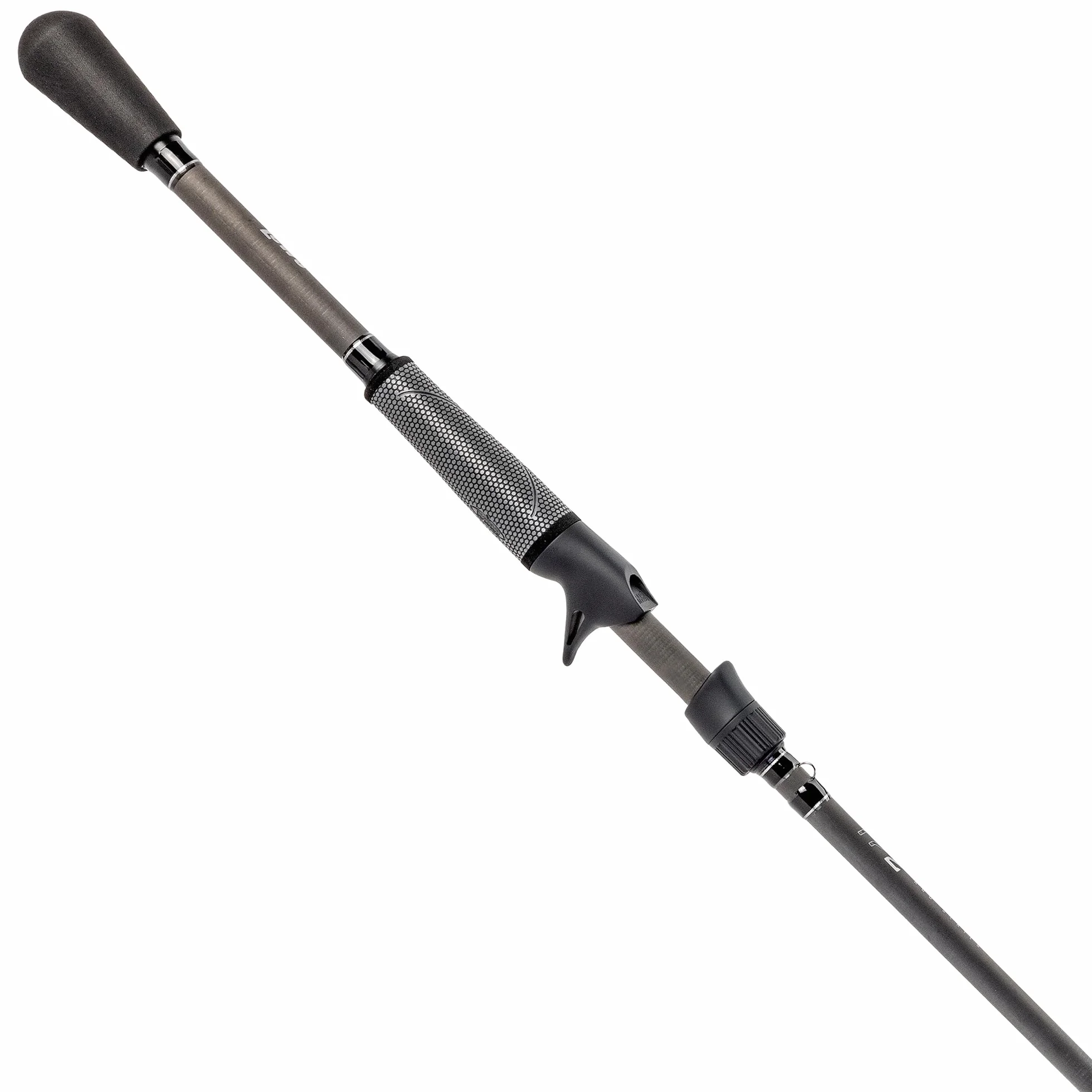 TP2 Casting Fishing Rod, Crankbait Model, 7-Foot 2-Inch, 1-Piece HM45 Graphite Rod with Medium Power and Moderate Action, Winn Dri-Tac Split-Grip, SoftTouch Reel Seat, Black/Gray