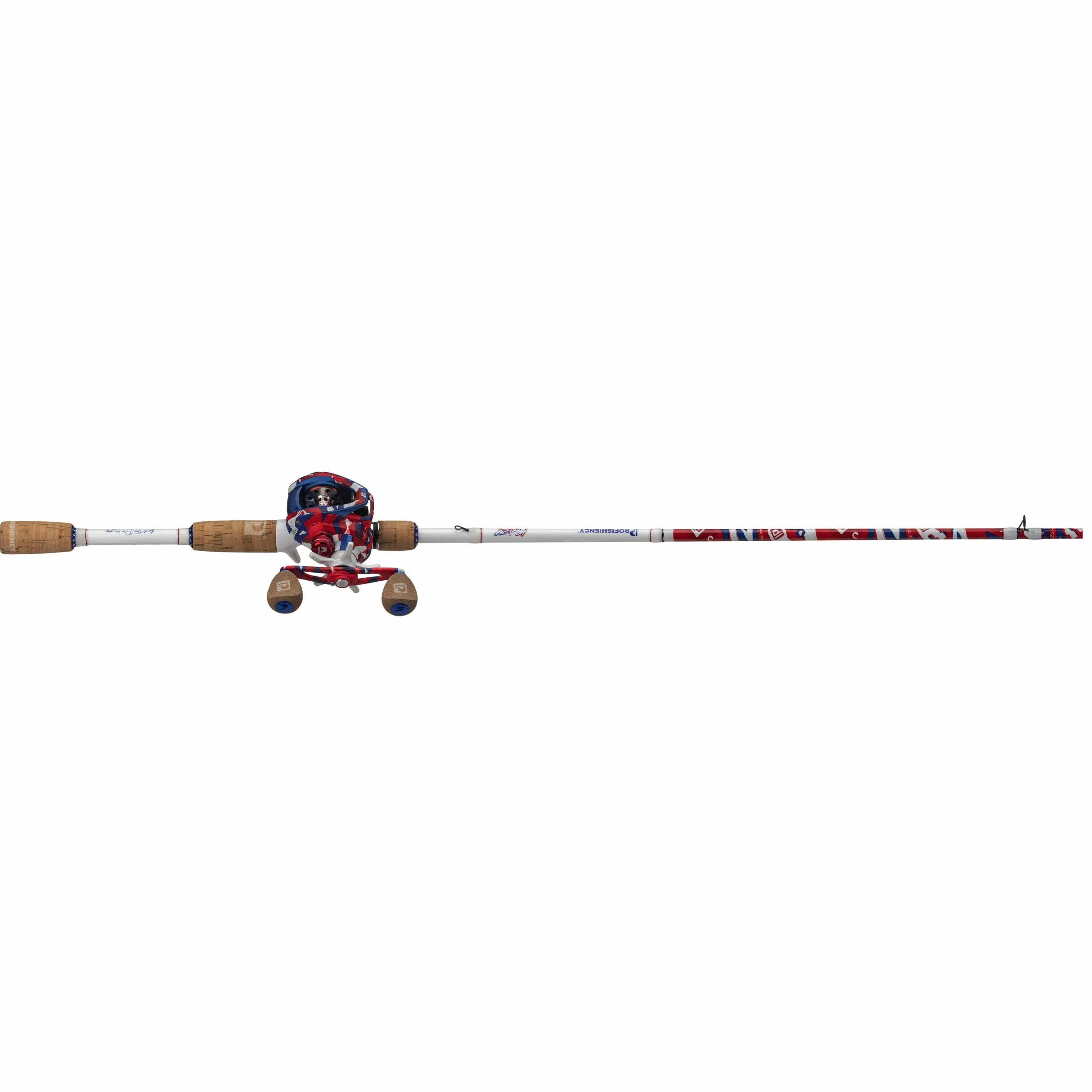Krazy Americana Baitcast Combo with 7' 1pc Medium Heavy IM7 Graphite Rod and Cork Grips
